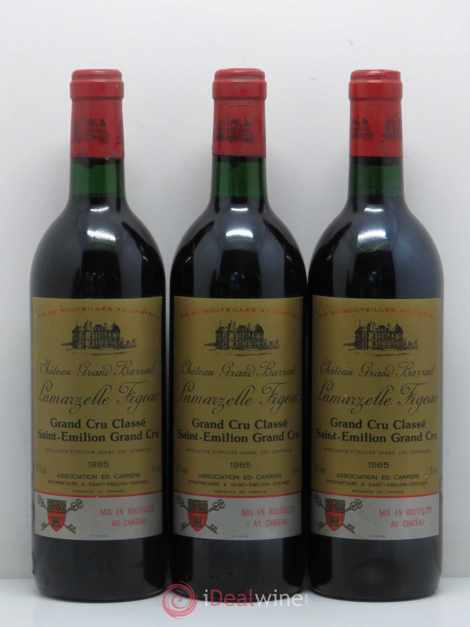 Château Grand Barrail Lamarzelle Figeac Grand Cru Classé 1985 - Lot de 6 bouteilles - 1