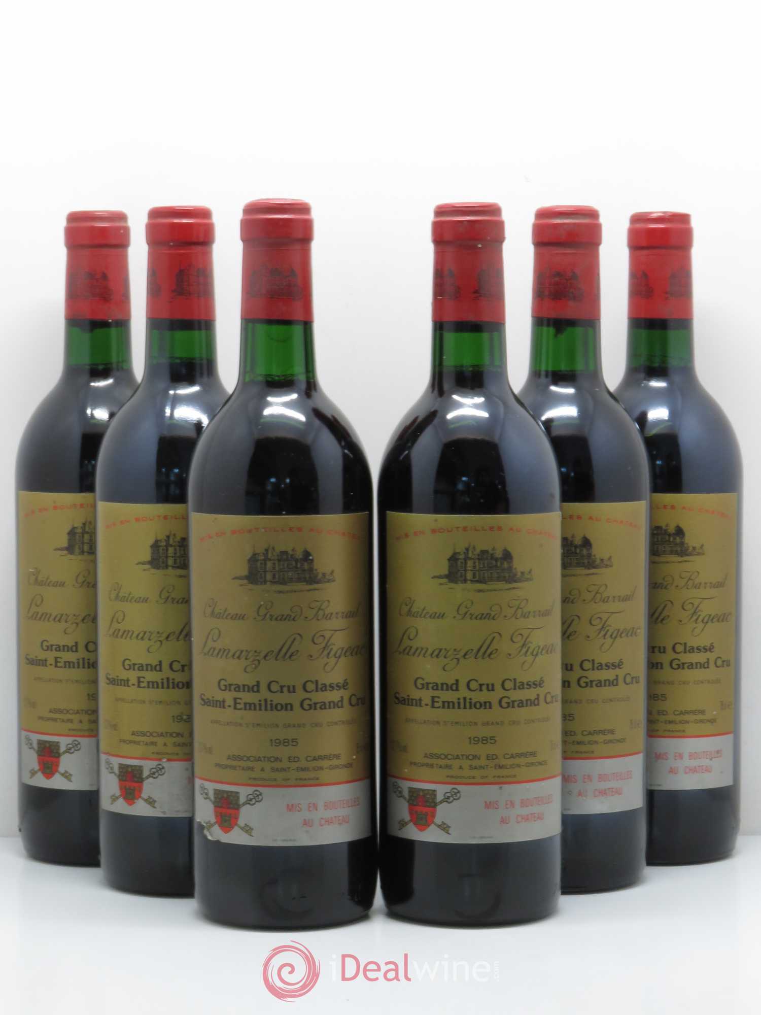 Château Grand Barrail Lamarzelle Figeac Grand Cru Classé 1985 - Lot de 6 bouteilles - 0