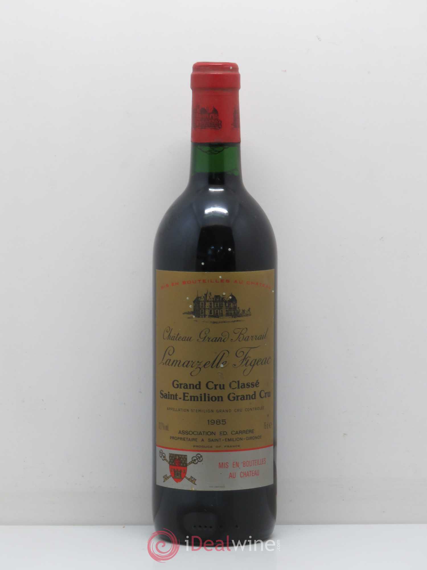 Château Grand Barrail Lamarzelle Figeac Grand Cru Classé 1985 - Lot de 1 bouteille - 0