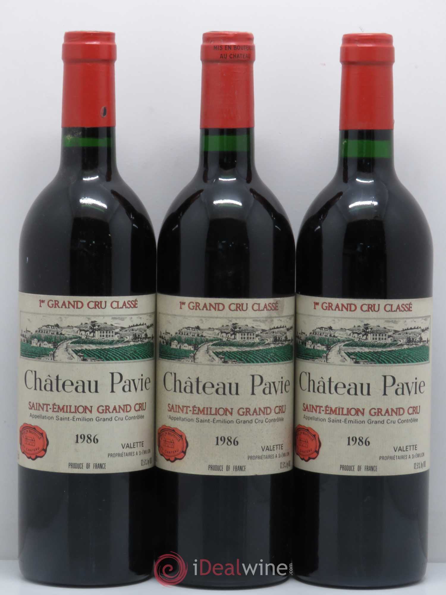 Château Pavie 1er Grand Cru Classé A 1986 - Lot de 12 bouteilles - 1