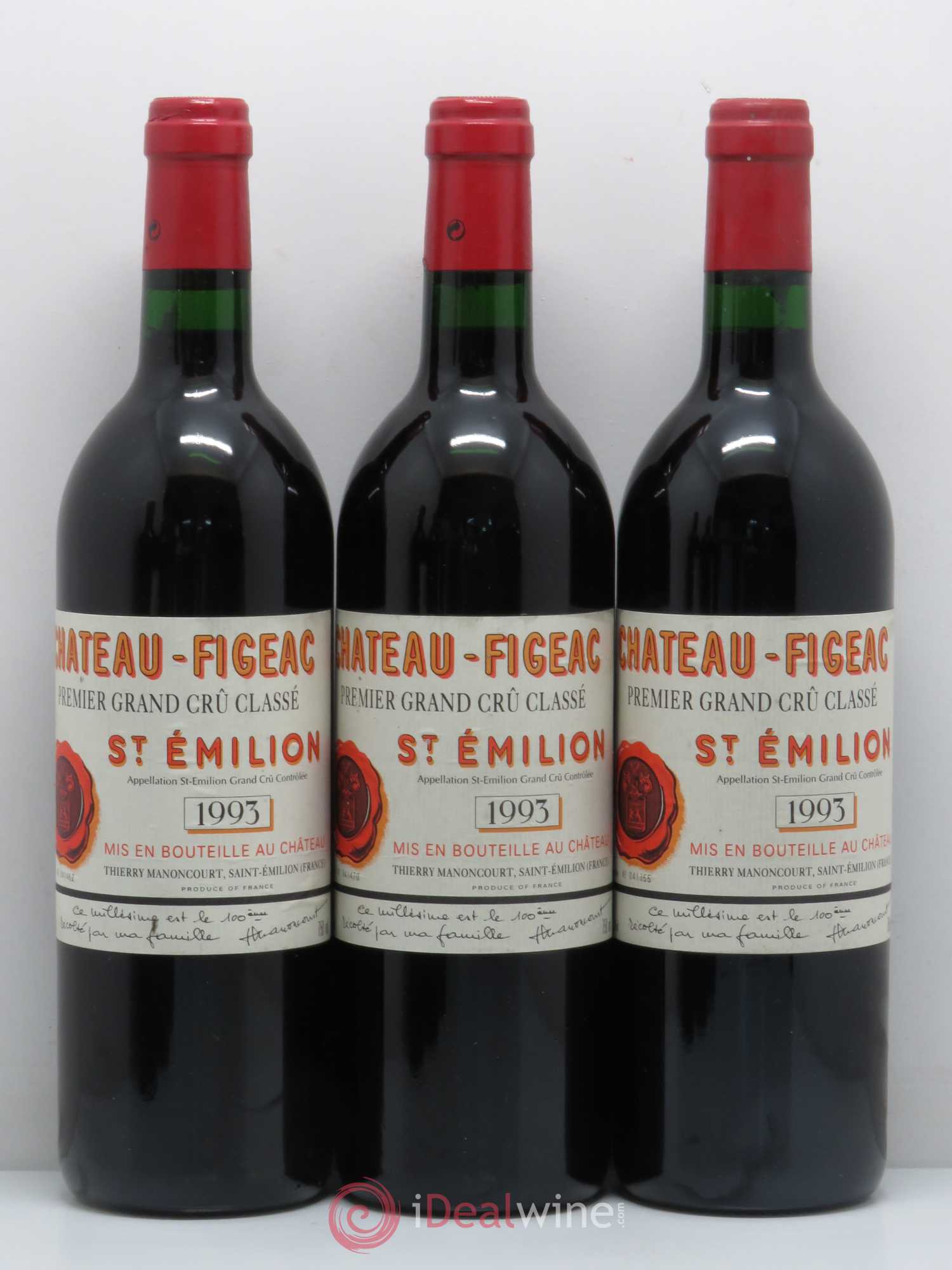 Château Figeac 1er Grand Cru Classé A 1993 - Lot de 6 bouteilles - 1