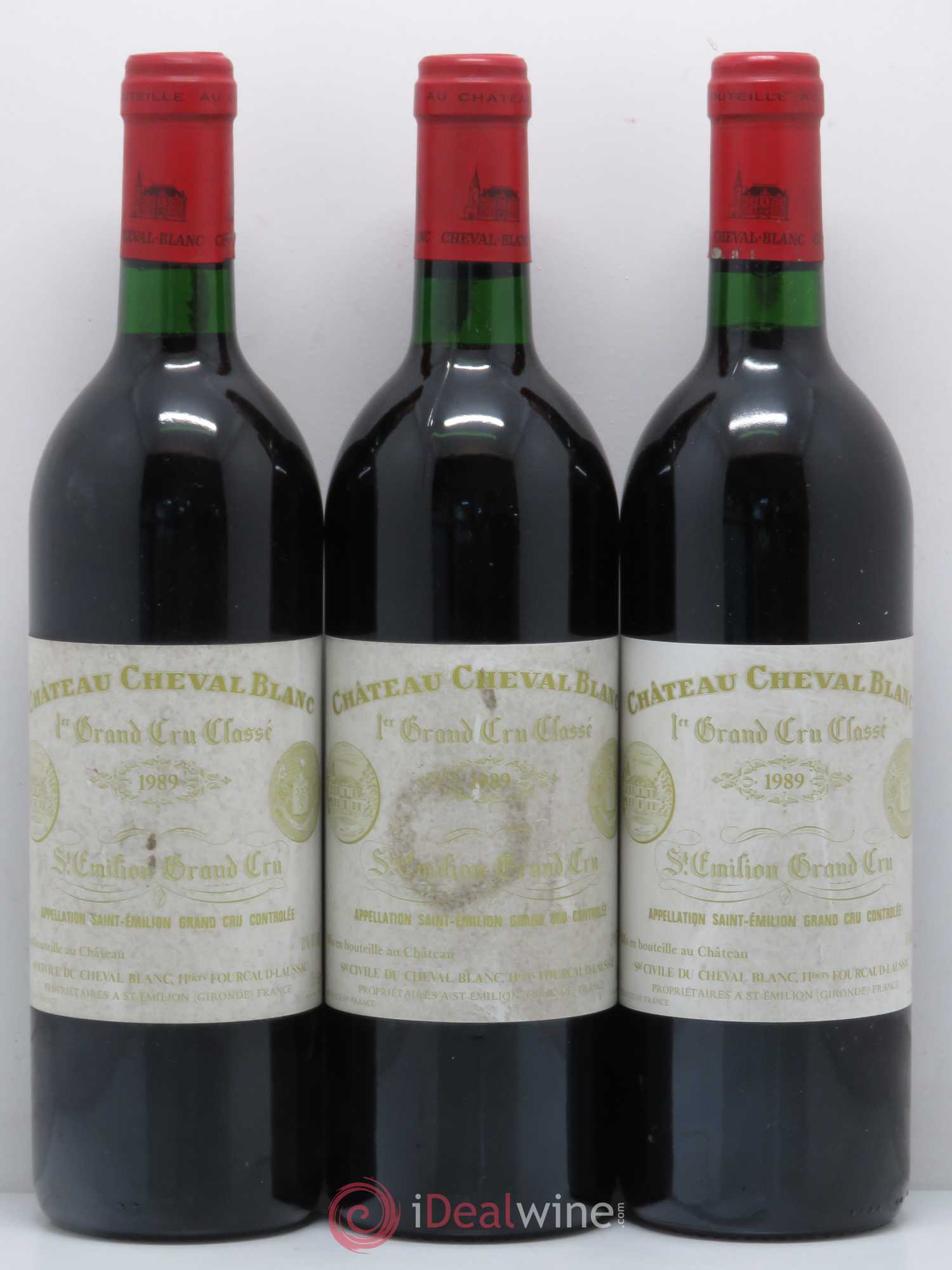 Château Cheval Blanc 1er Grand Cru Classé A 1989 - Lot de 3 bouteilles - 0