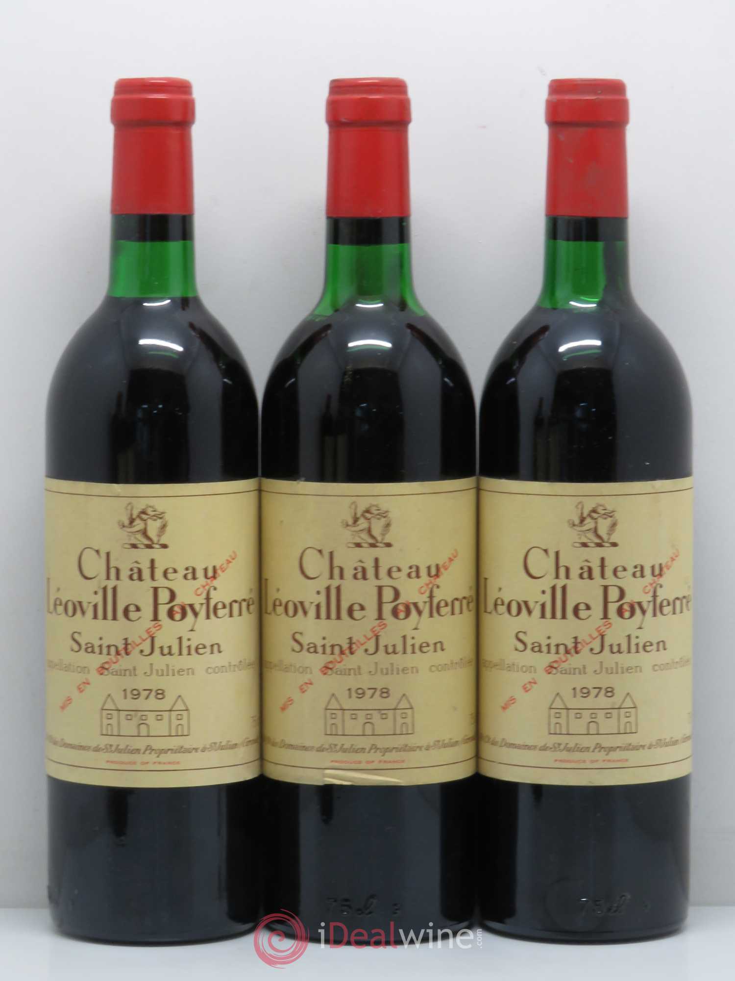 Château Léoville Poyferré 2ème Grand Cru Classé 1978 - Lot de 6 bouteilles - 1