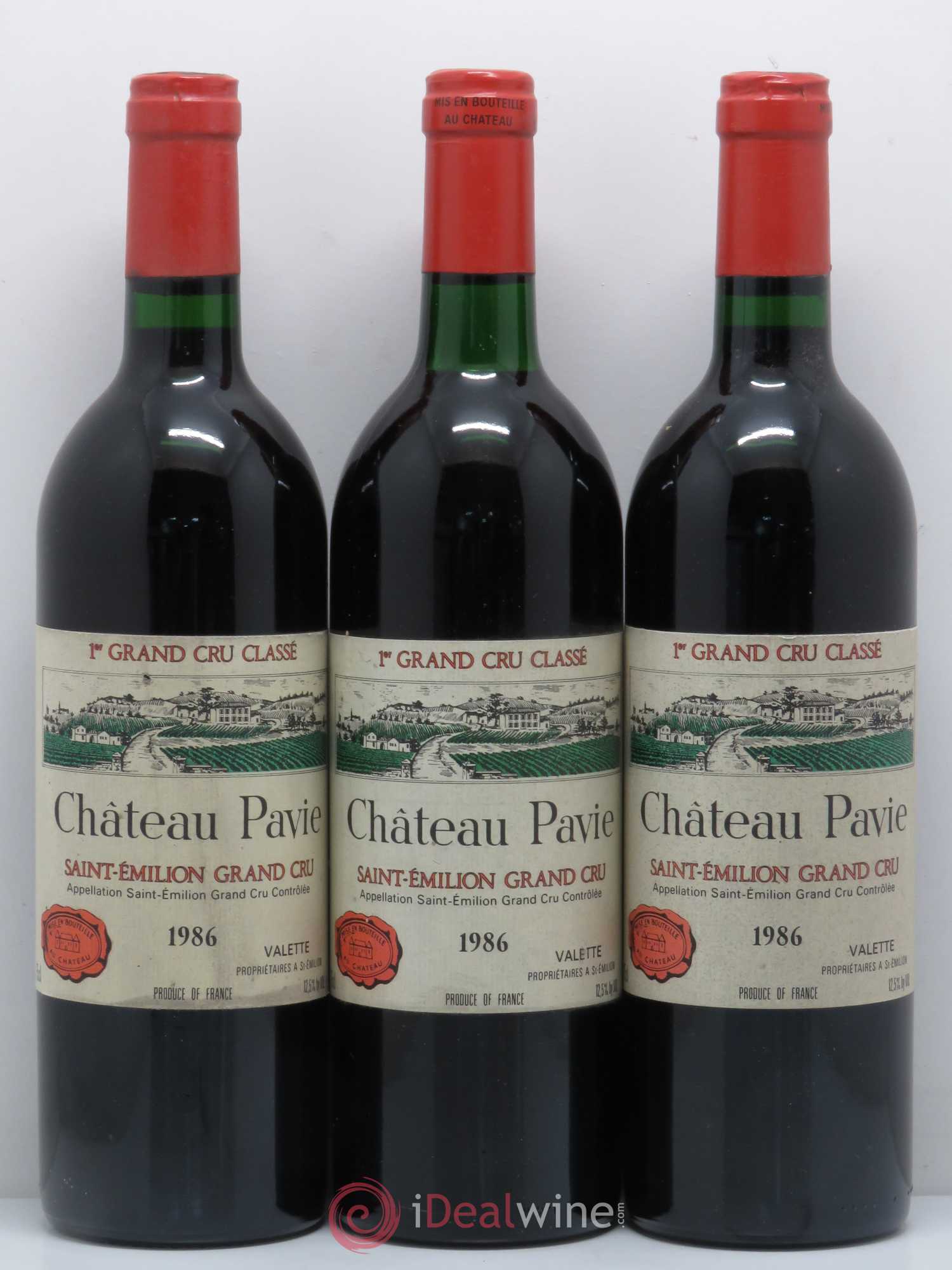 Château Pavie 1er Grand Cru Classé A 1986 - Lot de 3 bouteilles - 0