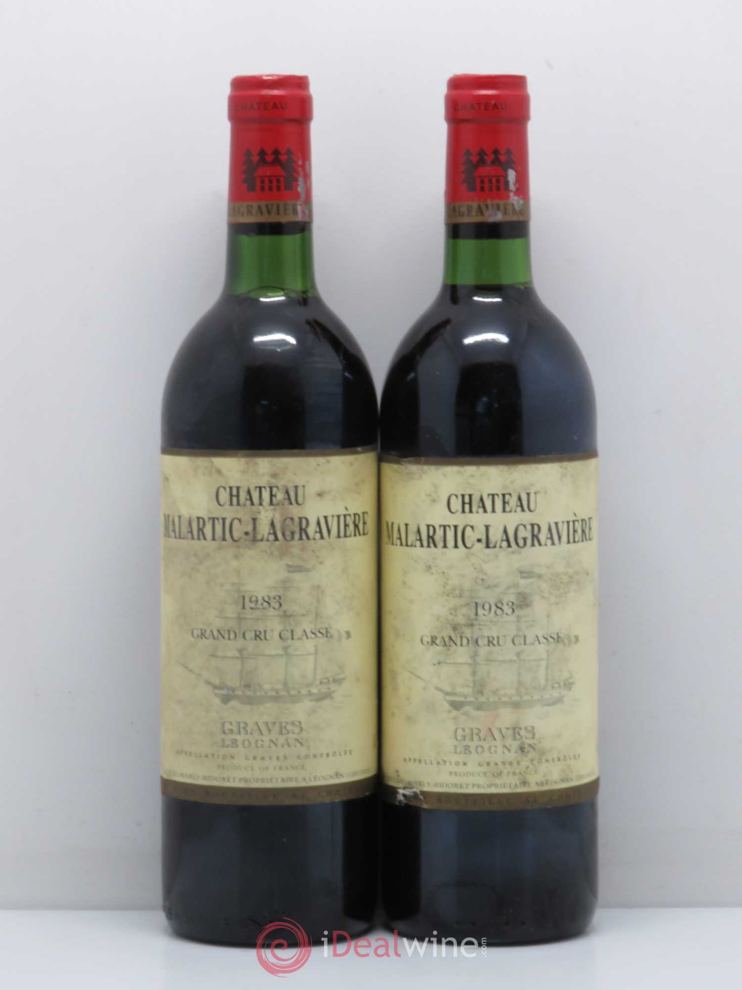 Château Malartic-Lagravière Cru Classé de Graves 1983 - Lot de 2 bouteilles - 0