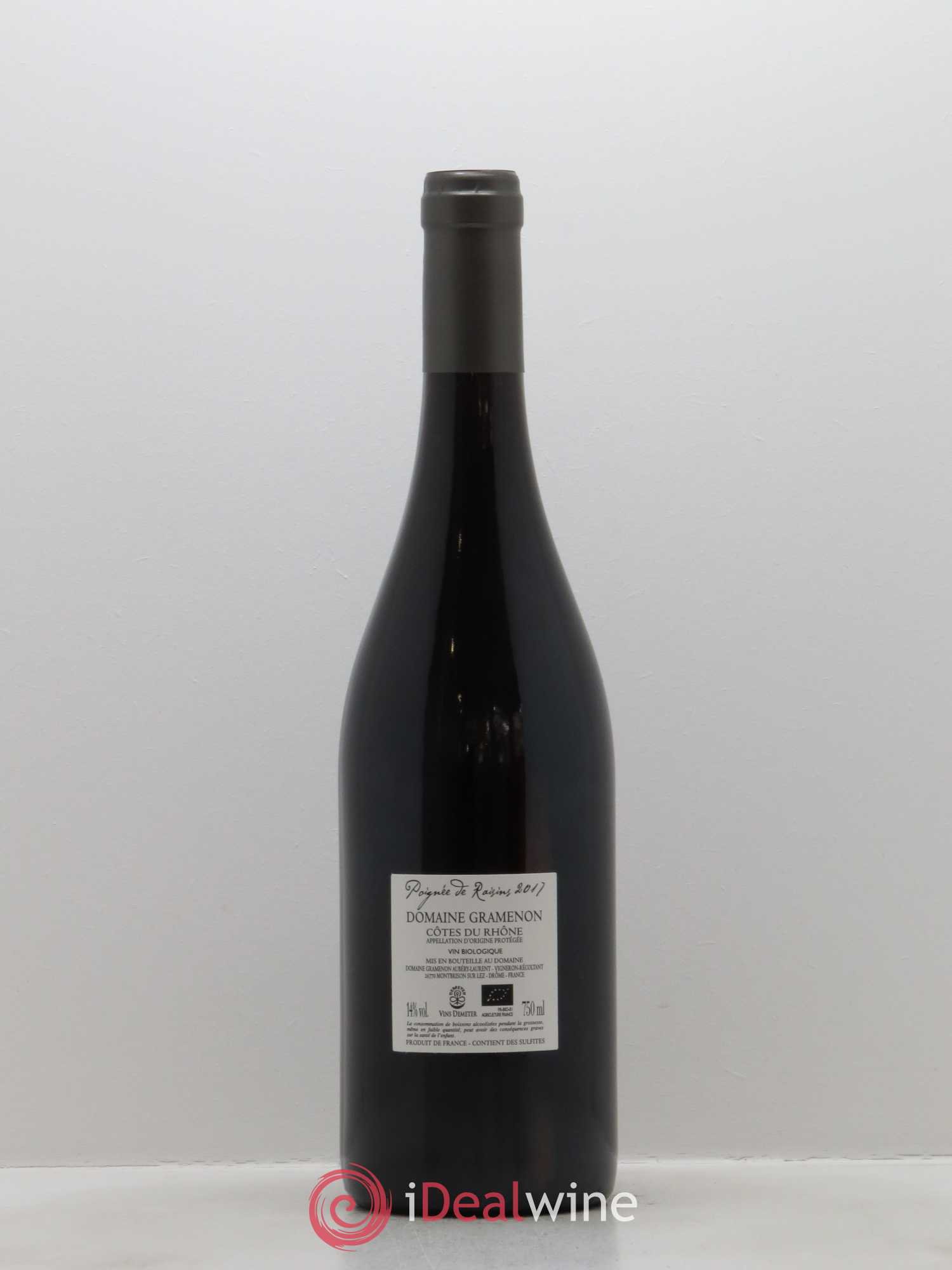 Côtes-du-Rhône Poignée de raisins Gramenon (Domaine) 2017 - Lot de 1 bouteille - 1