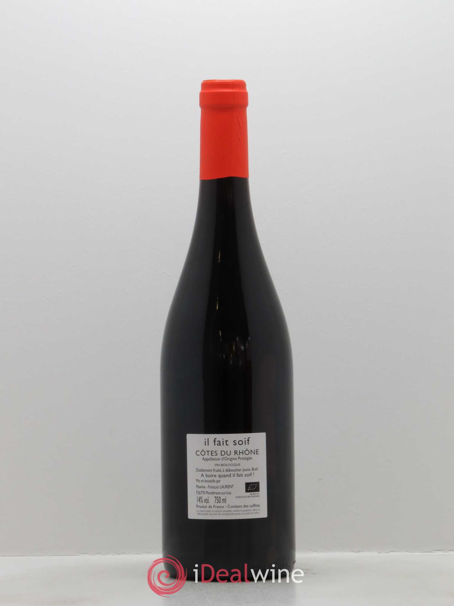Côtes-du-Rhône Il Fait Soif Maxime-François Laurent (Gramenon) 2016 - Lot de 1 bouteille - 1