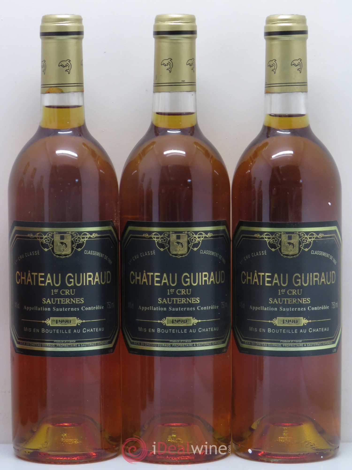 Château Guiraud 1er Grand Cru Classé 1990 - Lotto di 6 bottiglie - 1