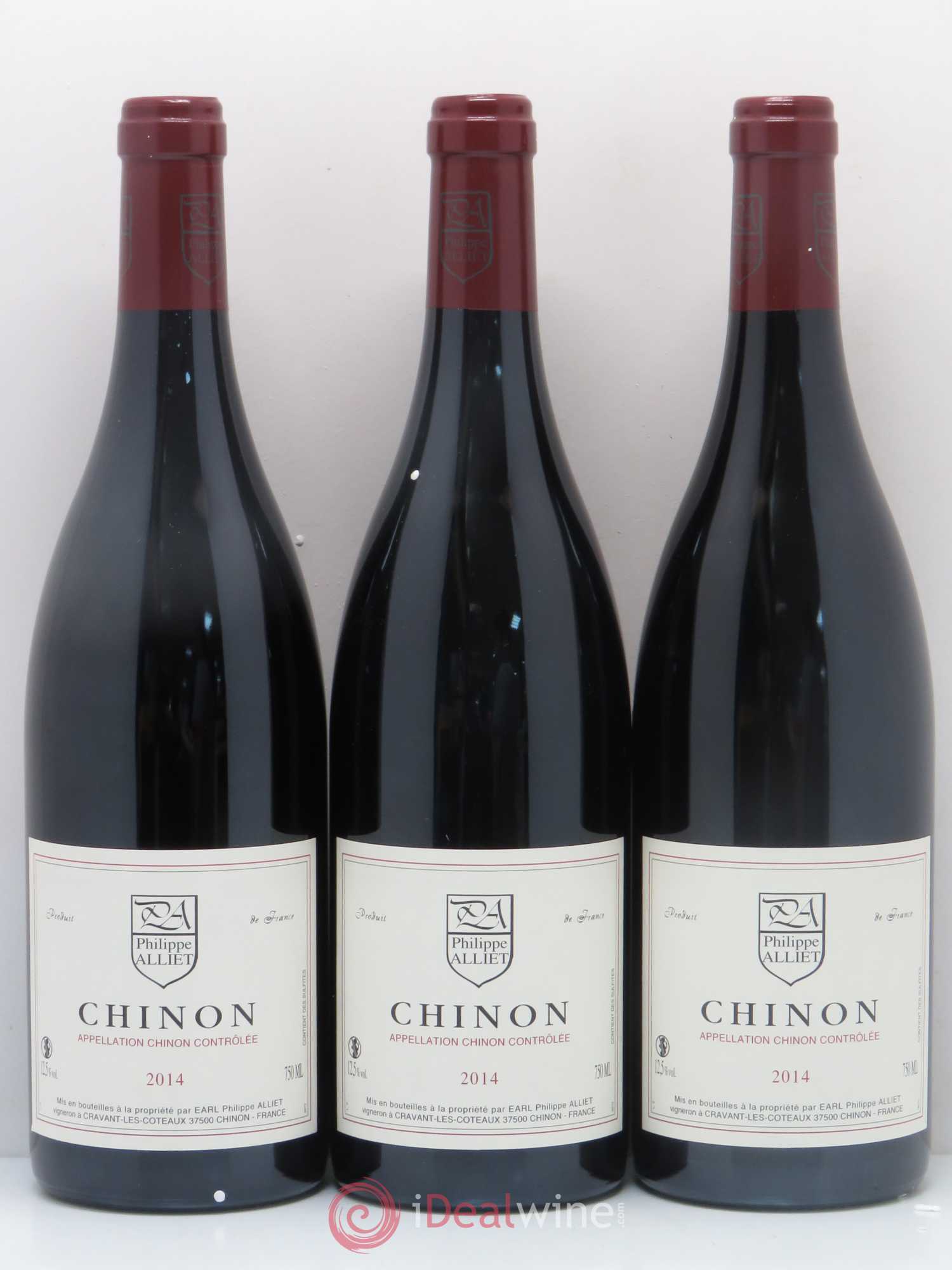 Chinon Philippe Alliet (sans prix de réserve) 2014 - Lot de 3 bouteilles - 0