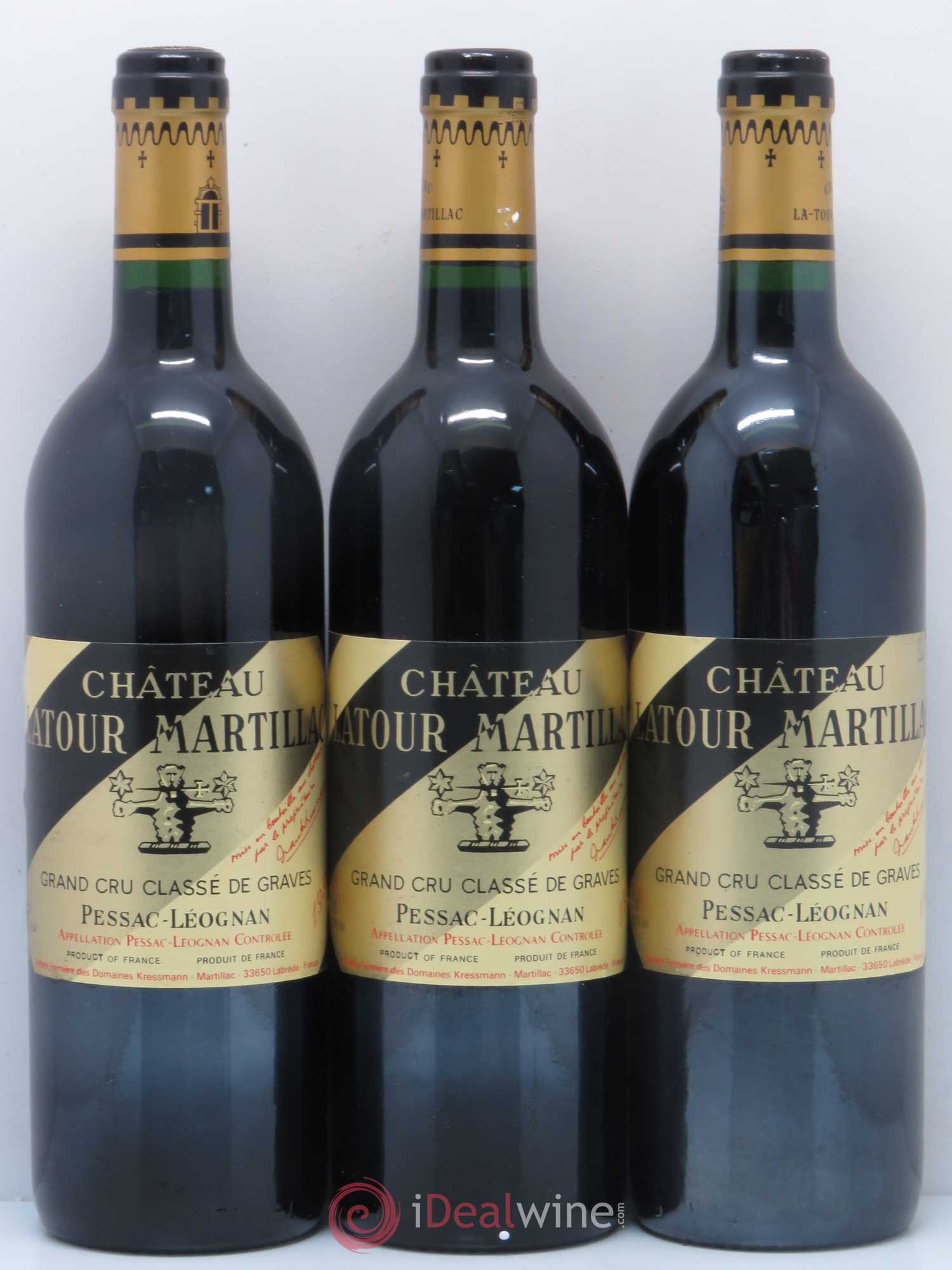 Château Latour-Martillac Cru Classé de Graves (sans prix de réserve) 1990 - Lot de 12 bouteilles - 1