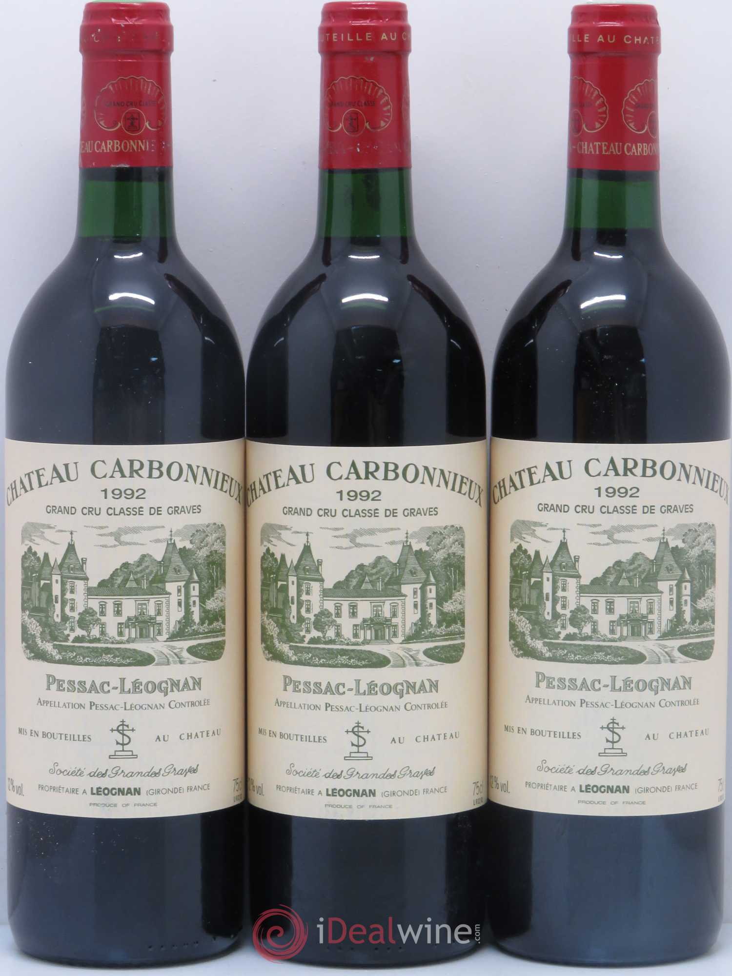 Château Carbonnieux Cru Classé de Graves (sans prix de réserve) 1992 - Lot de 12 bouteilles - 3
