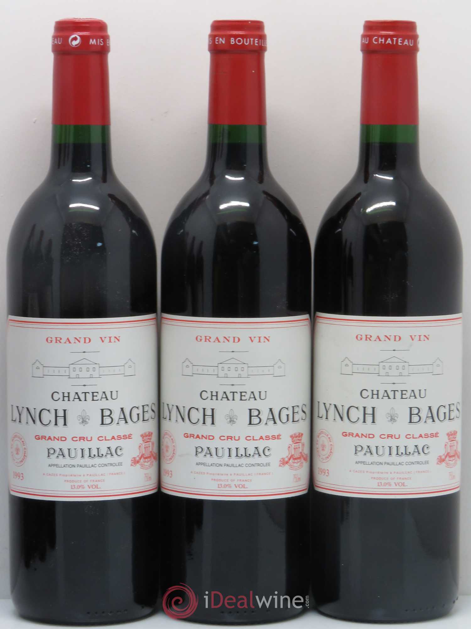 Château Lynch Bages 5ème Grand Cru Classé 1993 - Lot de 6 bouteilles - 1