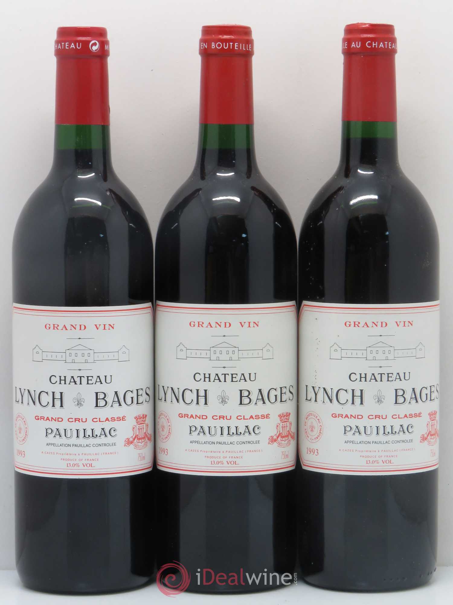 Château Lynch Bages 5ème Grand Cru Classé 1993 - Lot de 6 bouteilles - 2