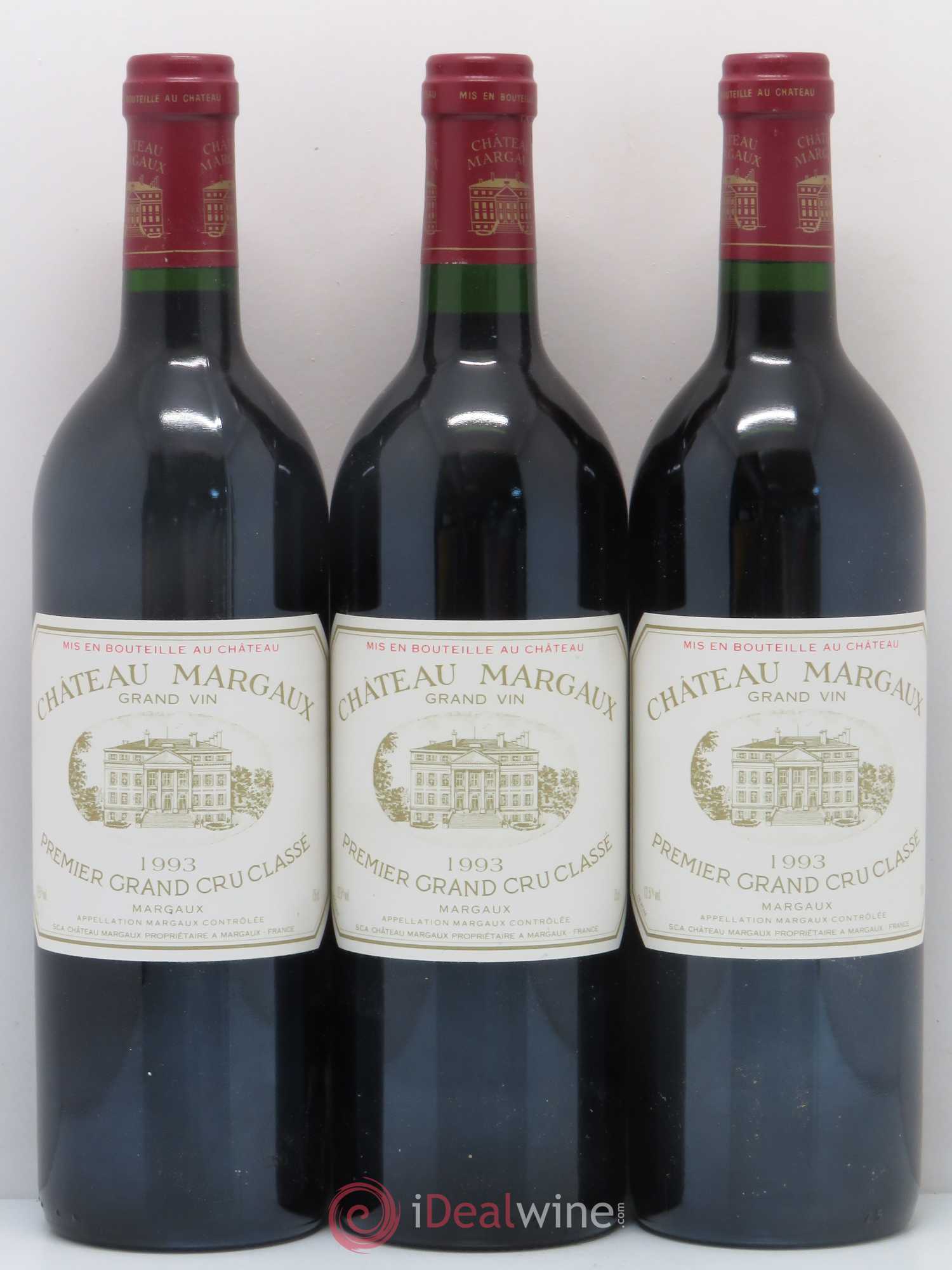 Château Margaux 1er Grand Cru Classé 1993 - Lot de 3 bouteilles - 0