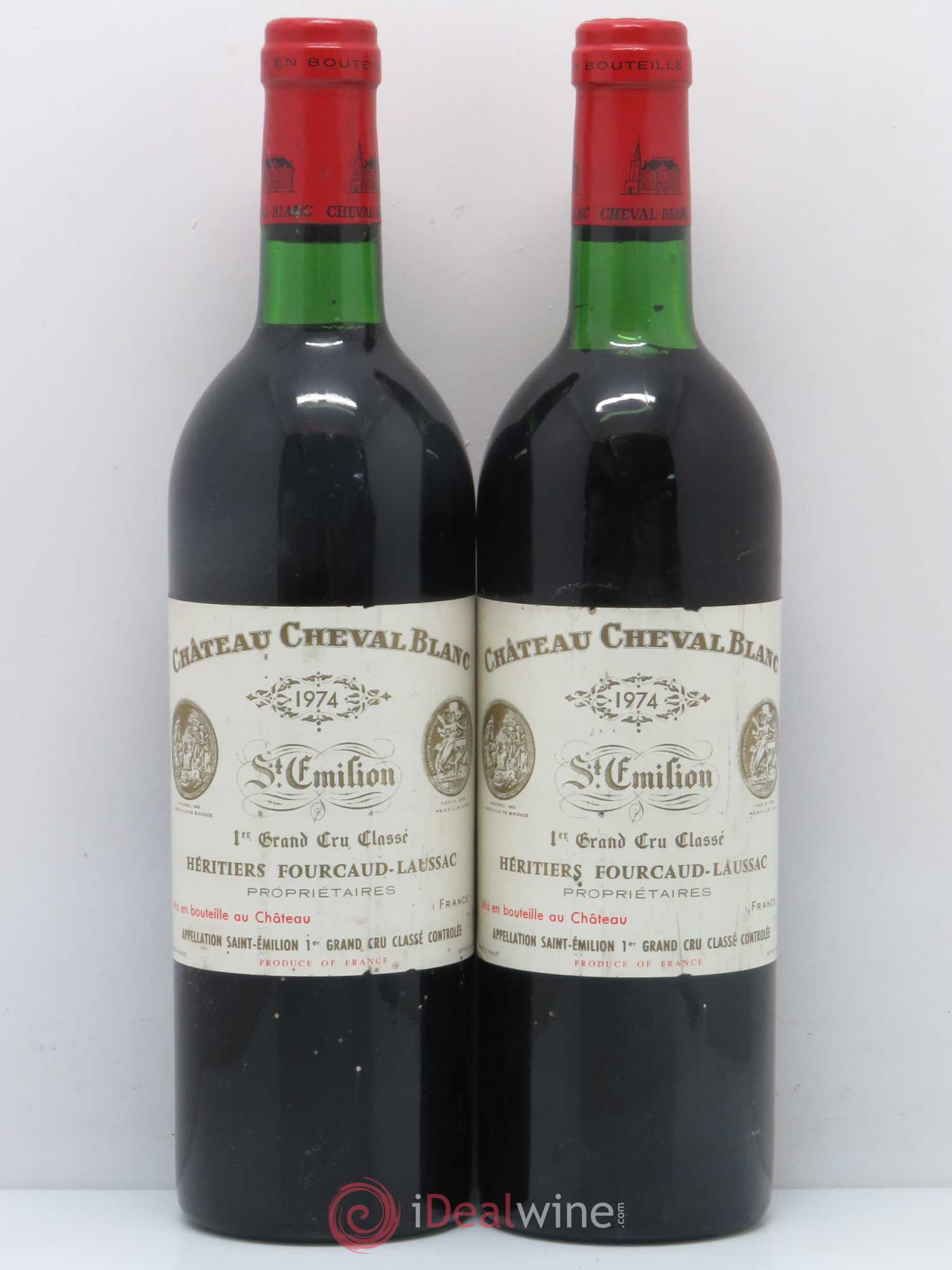 Château Cheval Blanc 1er Grand Cru Classé A 1974 - Lot de 2 bouteilles - 0
