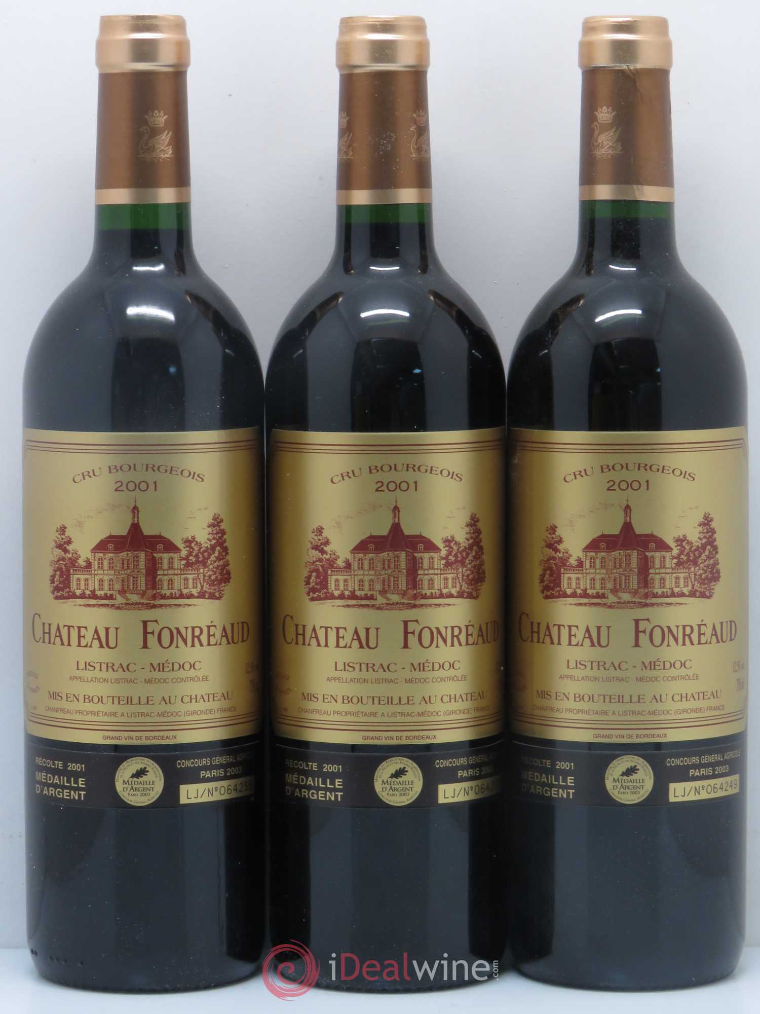 Château Fonréaud Cru Bourgeois 2001 - Lot de 6 bouteilles - 1