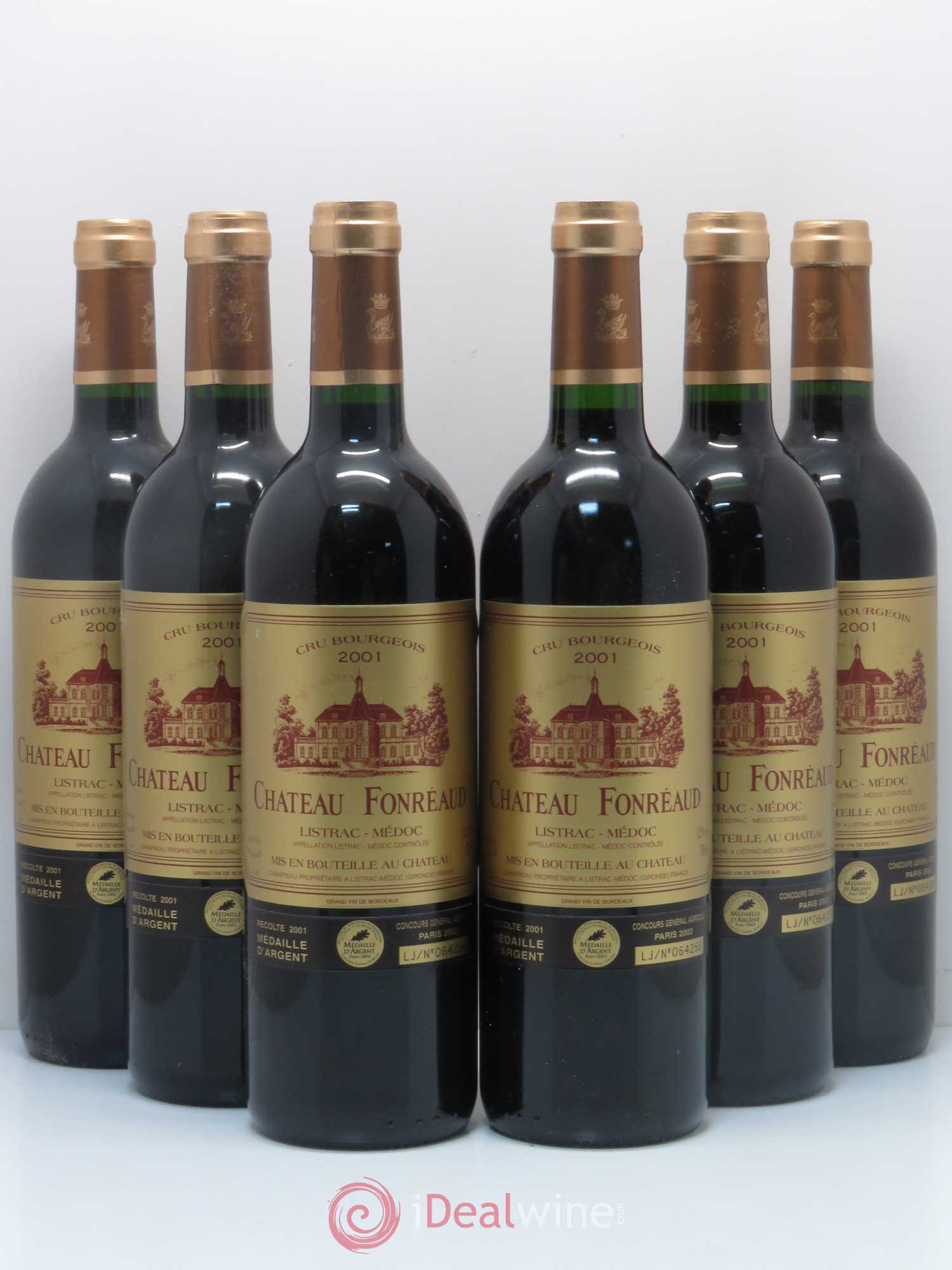 Château Fonréaud Cru Bourgeois 2001 - Lot de 6 bouteilles - 0