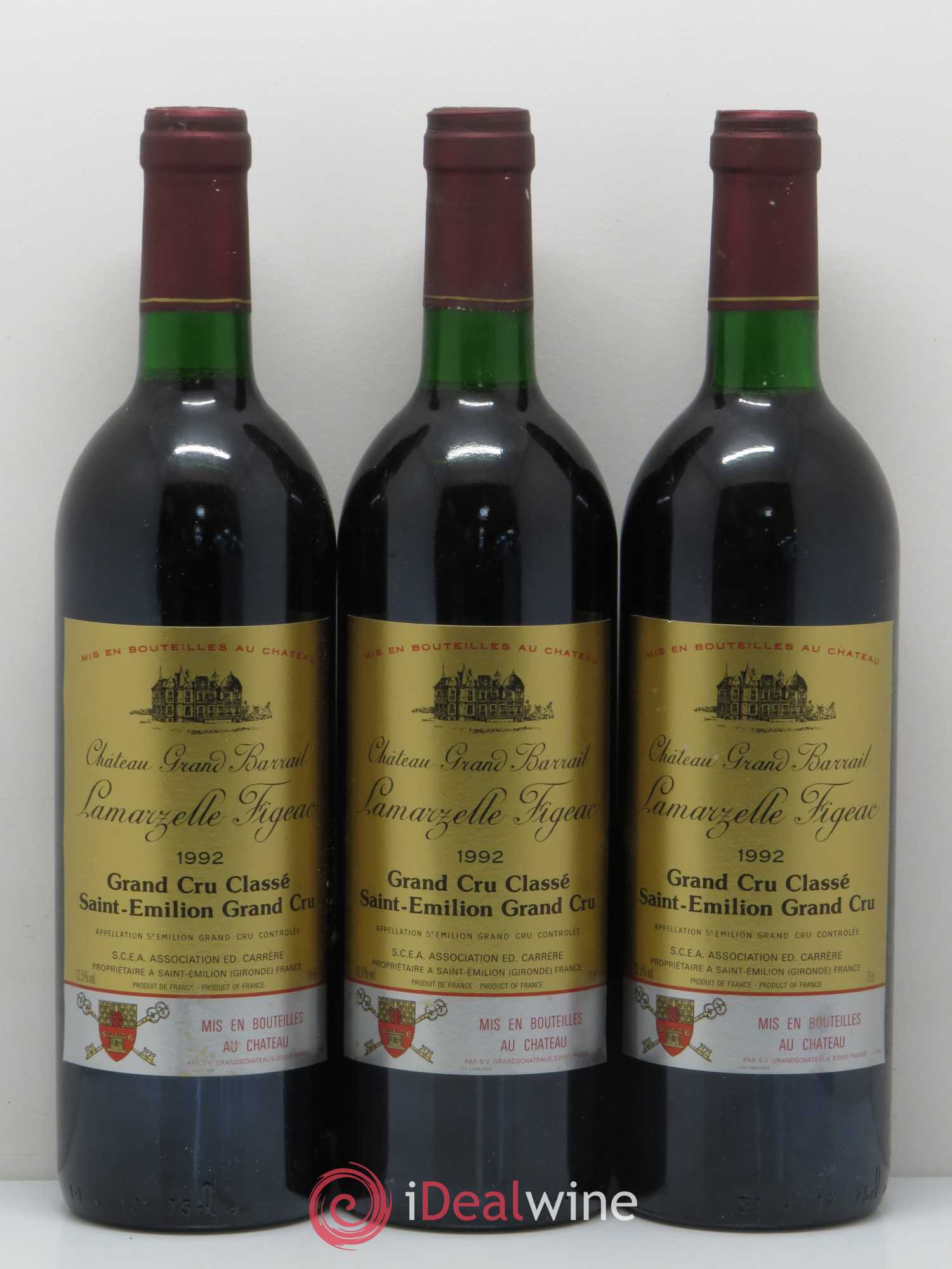 Château Grand Barrail Lamarzelle Figeac Grand Cru Classé 1992 - Lot de 6 bouteilles - 2