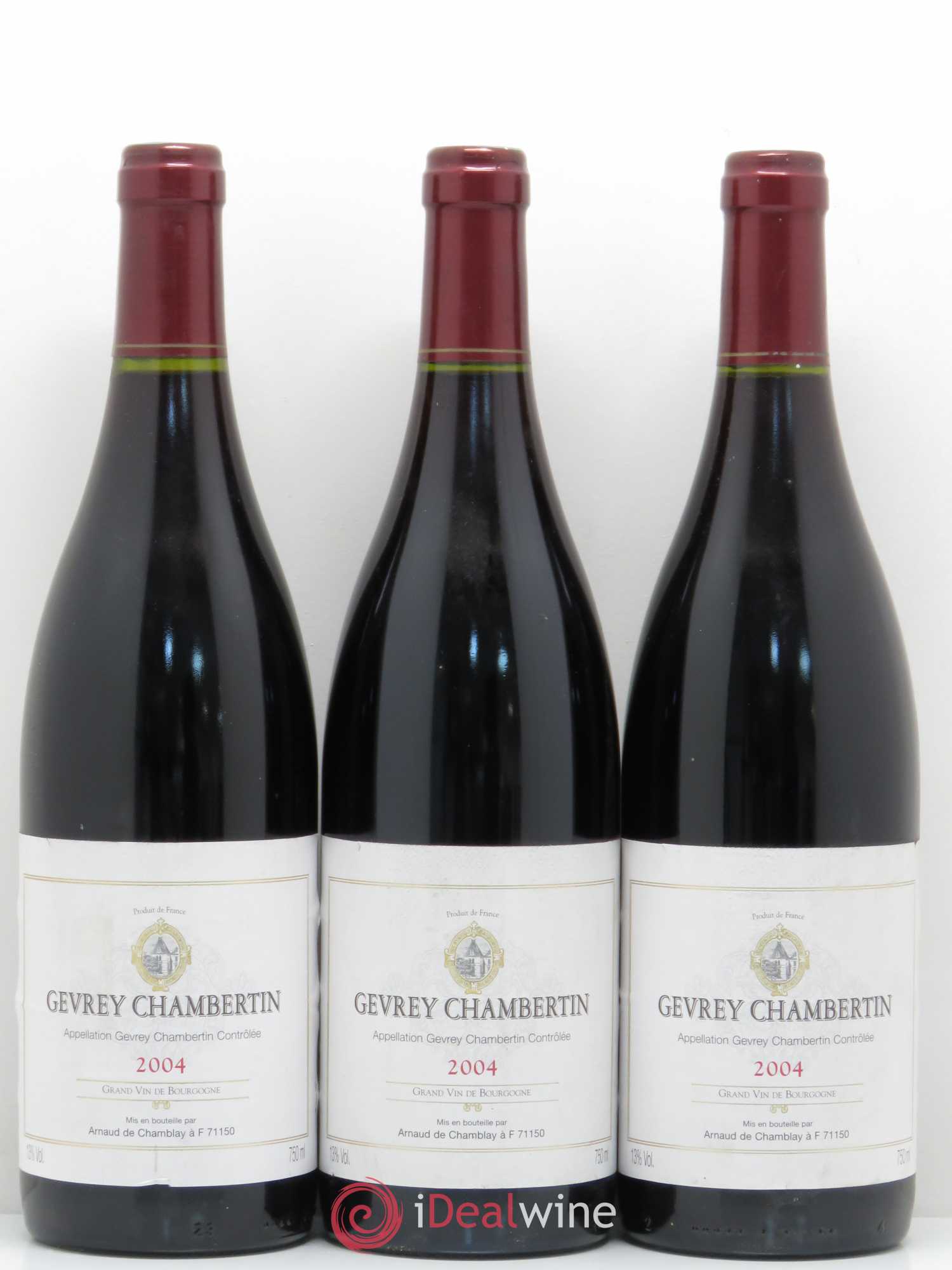 Gevrey-Chambertin Arnaud de Chamblay 2004 - Posten von 3 Flaschen - 0