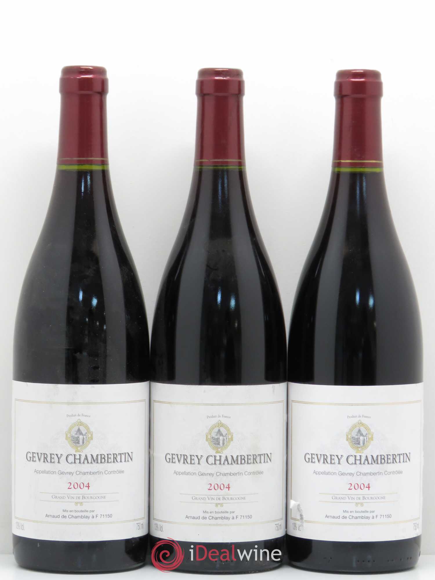 Gevrey-Chambertin Arnaud de Chamblay 2004 - Posten von 3 Flaschen - 0