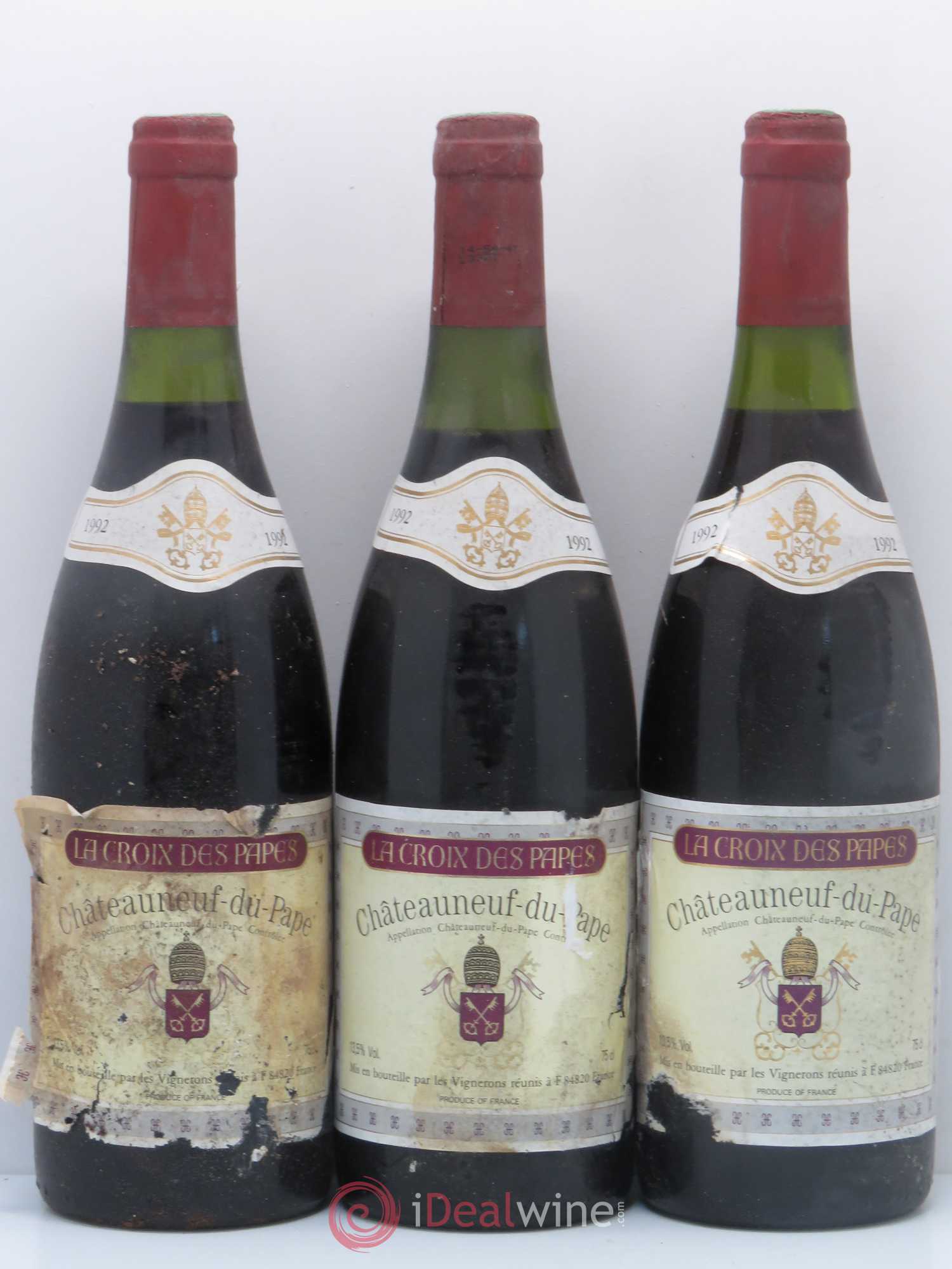 Châteauneuf-du-Pape Domaine La Croix de Papes 1992 - Posten von 10 Flaschen - 2