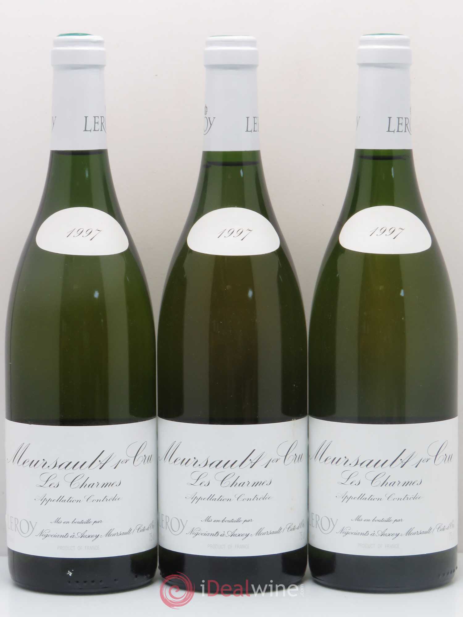 Meursault 1er Cru Charmes Leroy S.A 1997 - Posten von 3 Flaschen - 0