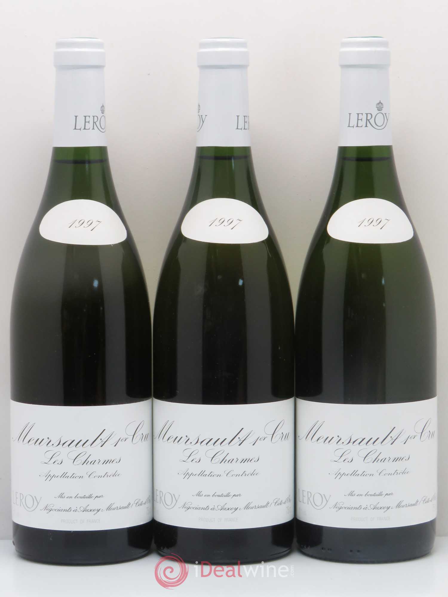 Meursault 1er Cru Charmes Leroy S.A 1997 - Posten von 3 Flaschen - 0
