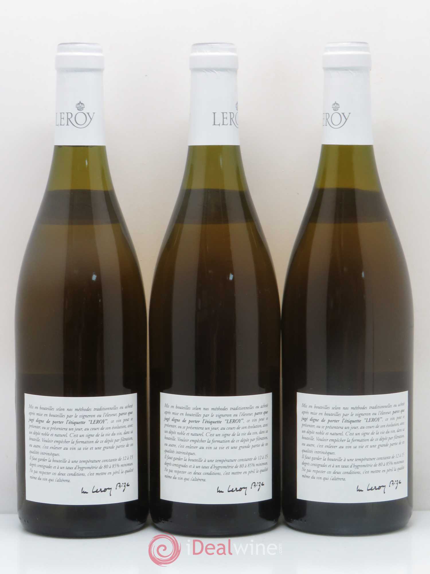 Meursault Leroy SA 2001 - Lot de 3 bouteilles - 1