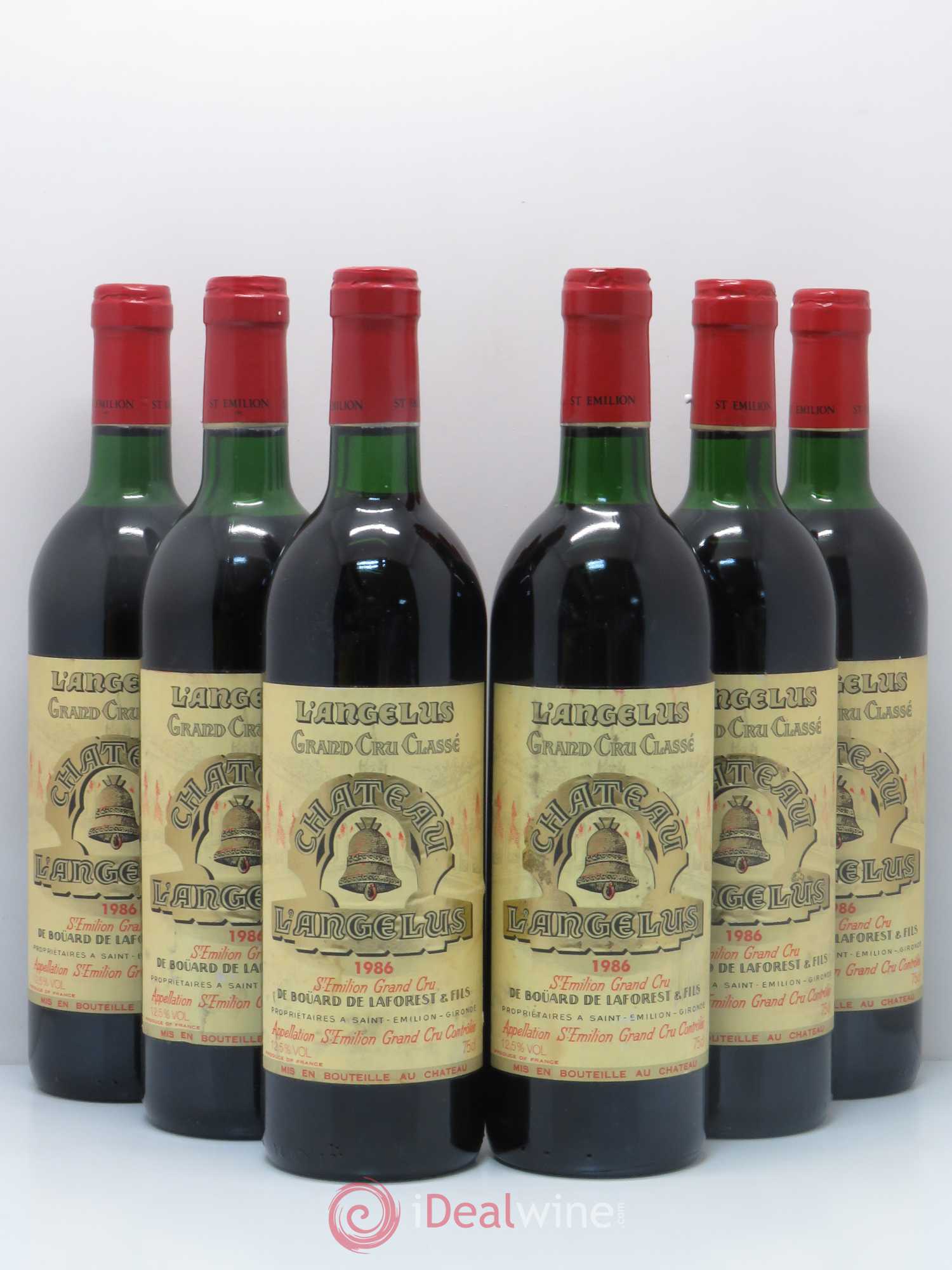 Château Angélus 1er Grand Cru Classé A 1986 - Lot de 6 bouteilles - 0