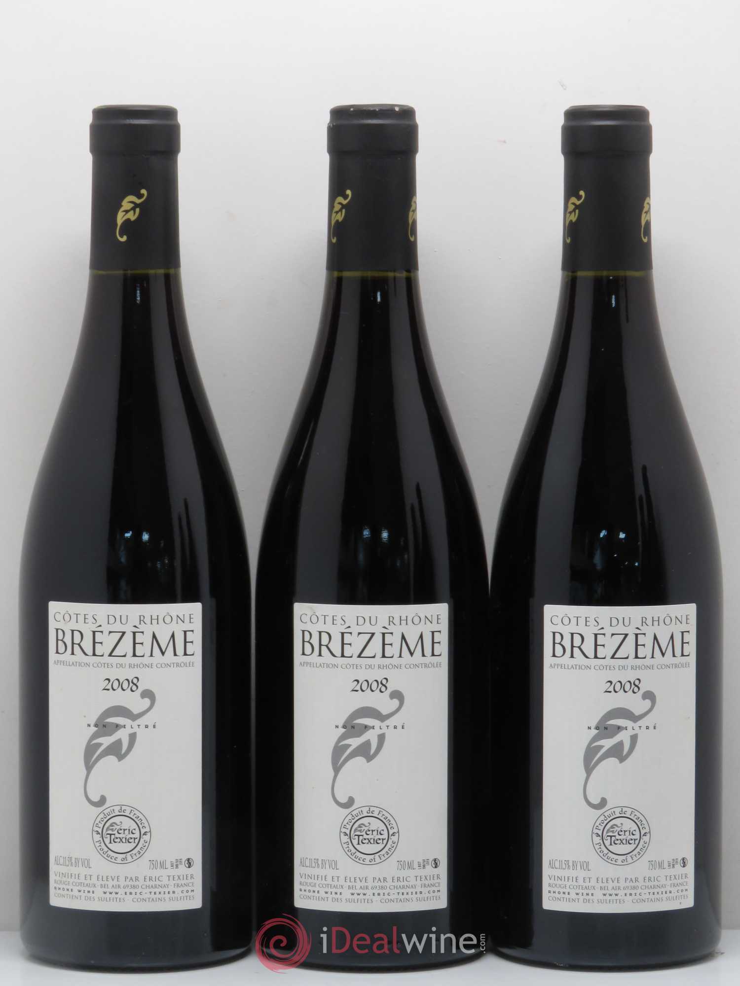 Côtes-du-Rhône Brézème Eric Texier 2008 - Lot of 5 bottles - 1