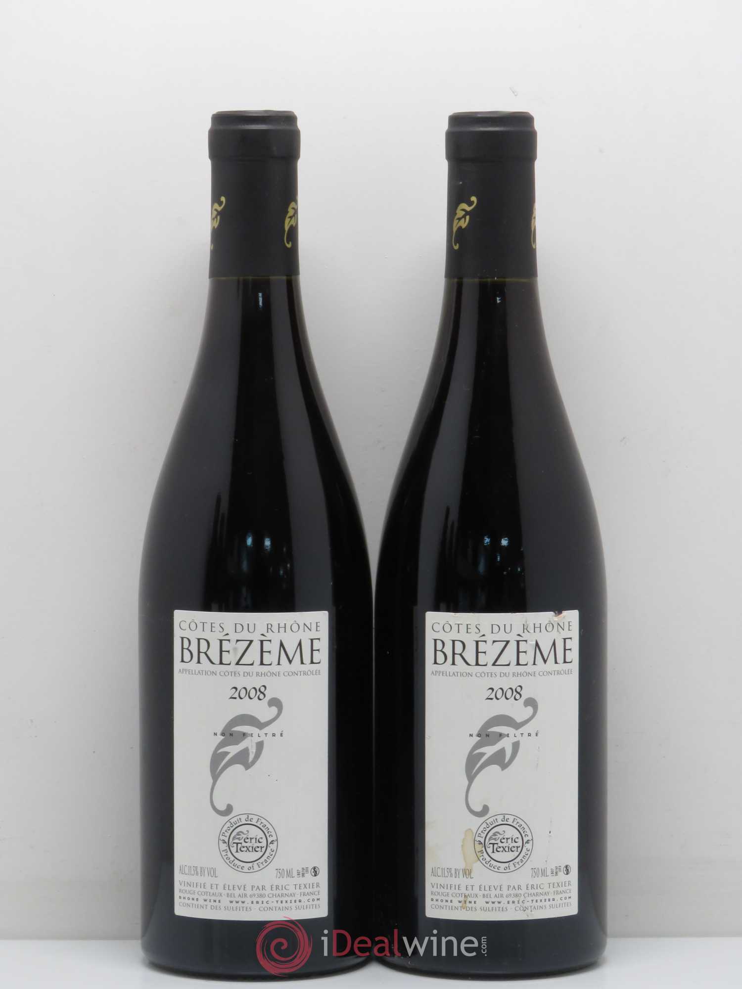 Côtes-du-Rhône Brézème Eric Texier 2008 - Lot of 5 bottles - 2