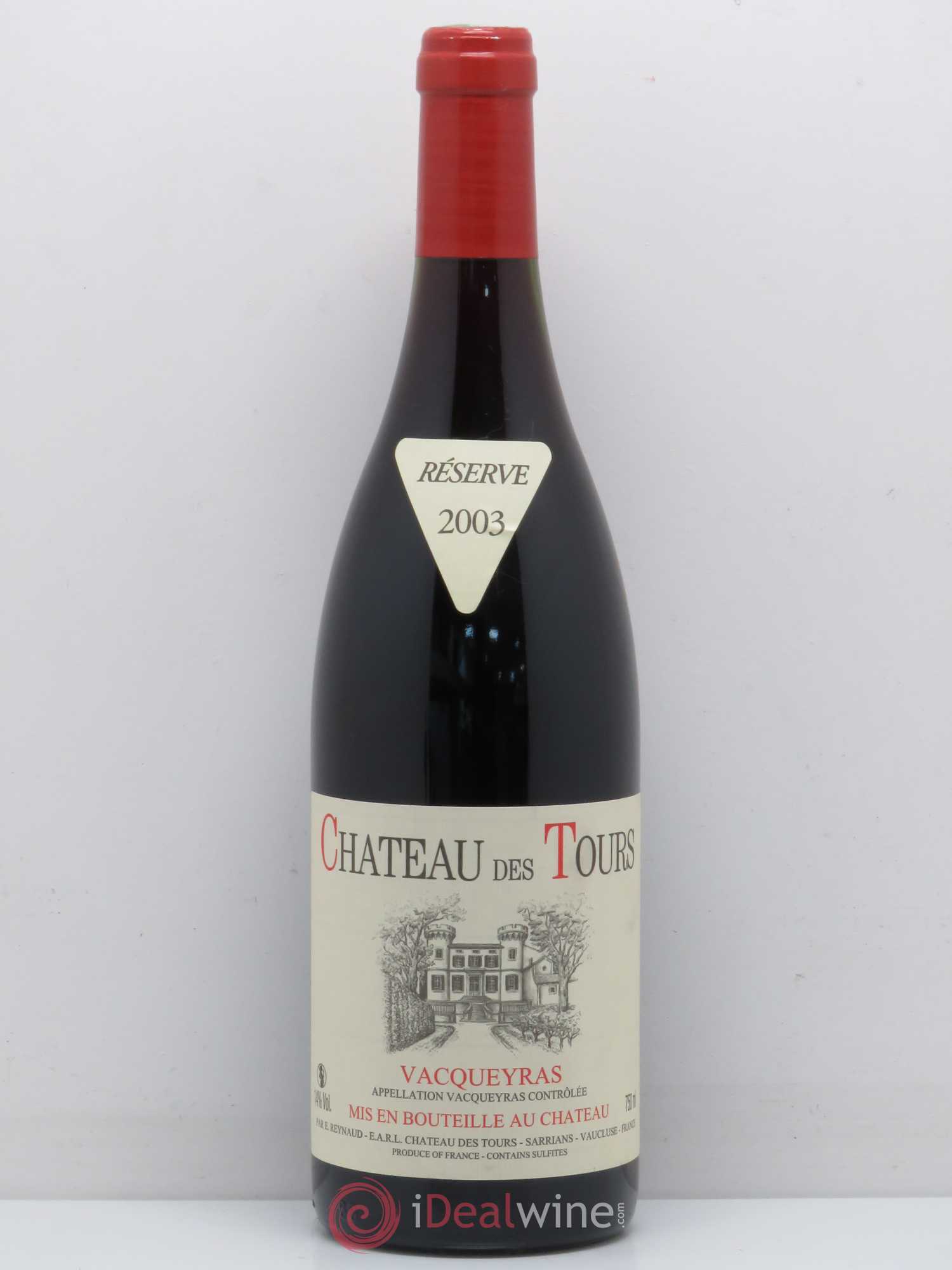 Vacqueyras Château des Tours Emmanuel Reynaud 2003 - Lot de 1 bouteille - 0