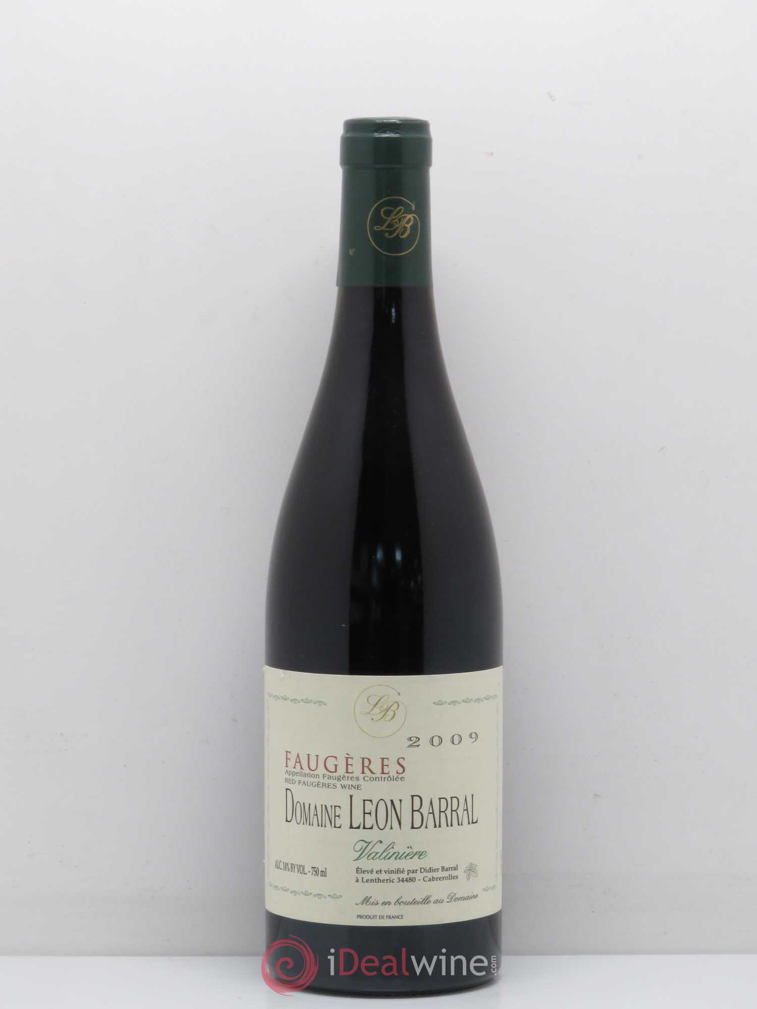 Faugères Valinière Domaine Léon Barral 2009 - Lot de 1 bouteille - 0