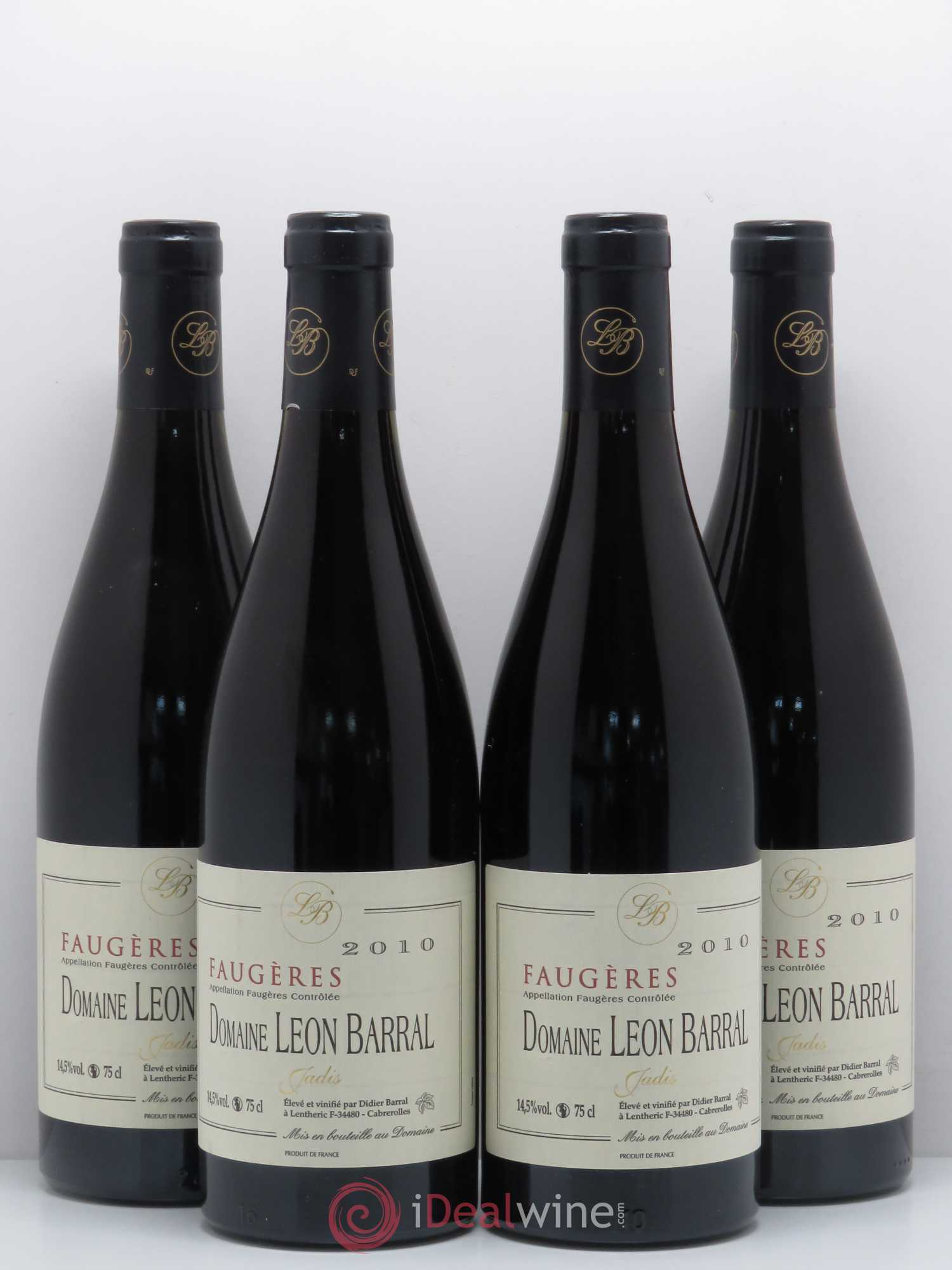 Faugères Jadis Domaine Léon Barral 2010 - Lot de 4 bouteilles - 0