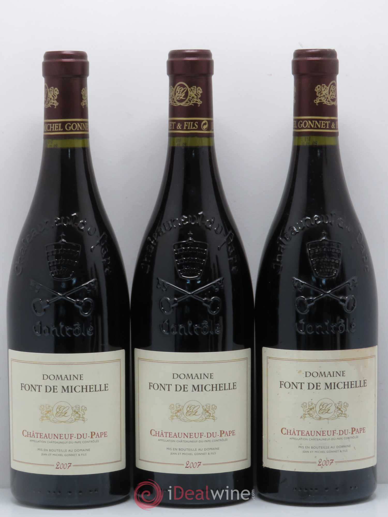 Châteauneuf-du-Pape Domaine Font de Michelle Famille Gonnet 2007 - Lot de 6 bouteilles - 1