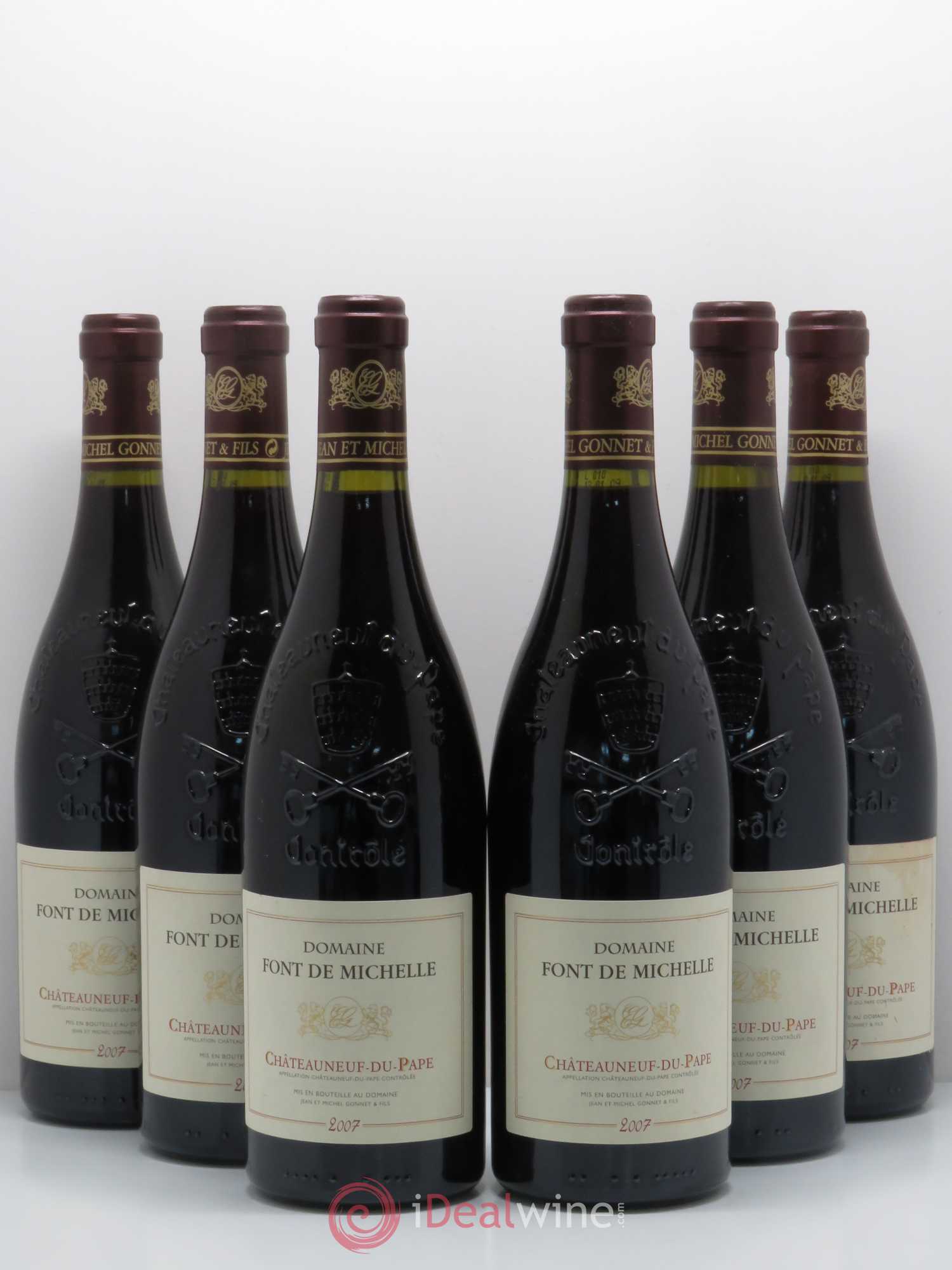 Châteauneuf-du-Pape Domaine Font de Michelle Famille Gonnet 2007 - Lot de 6 bouteilles - 0