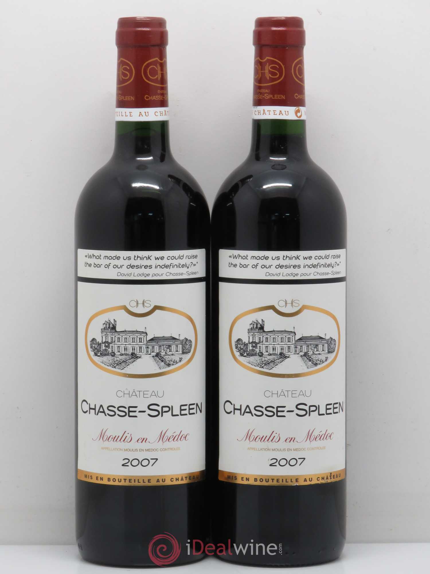 Château Chasse Spleen 2007 - Lot de 2 bouteilles - 0