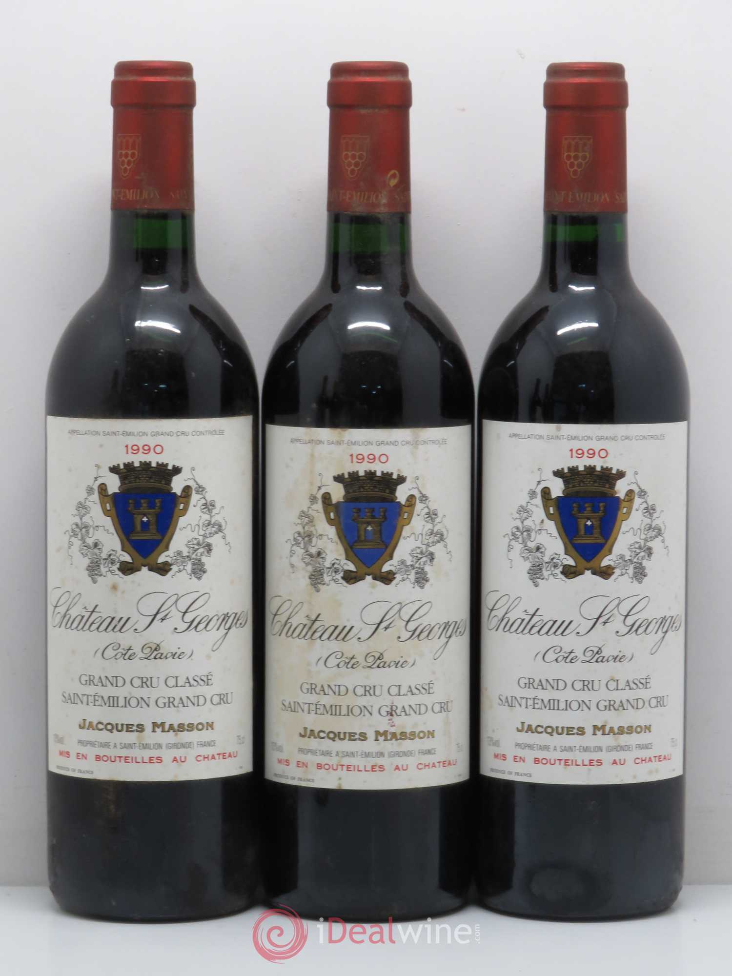 Château Saint-Georges Côte Pavie Grand Cru Classé 1990 - Lot de 6 bouteilles - 1