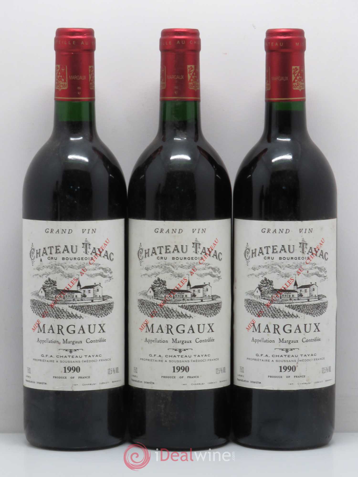 Château Tayac Cru Bourgeois 1990 - Lot de 6 bouteilles - 1