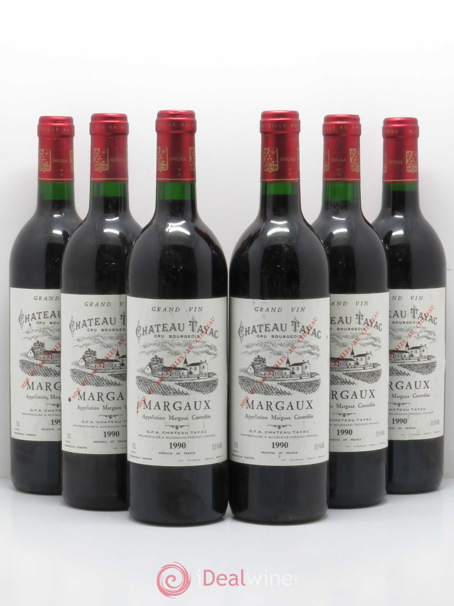 Château Tayac Cru Bourgeois 1990 - Lot de 6 bouteilles - 0
