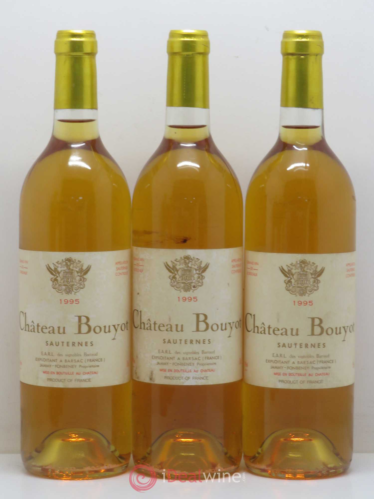 Sauternes Château Bouyot 1995 - Lot de 6 bouteilles - 1