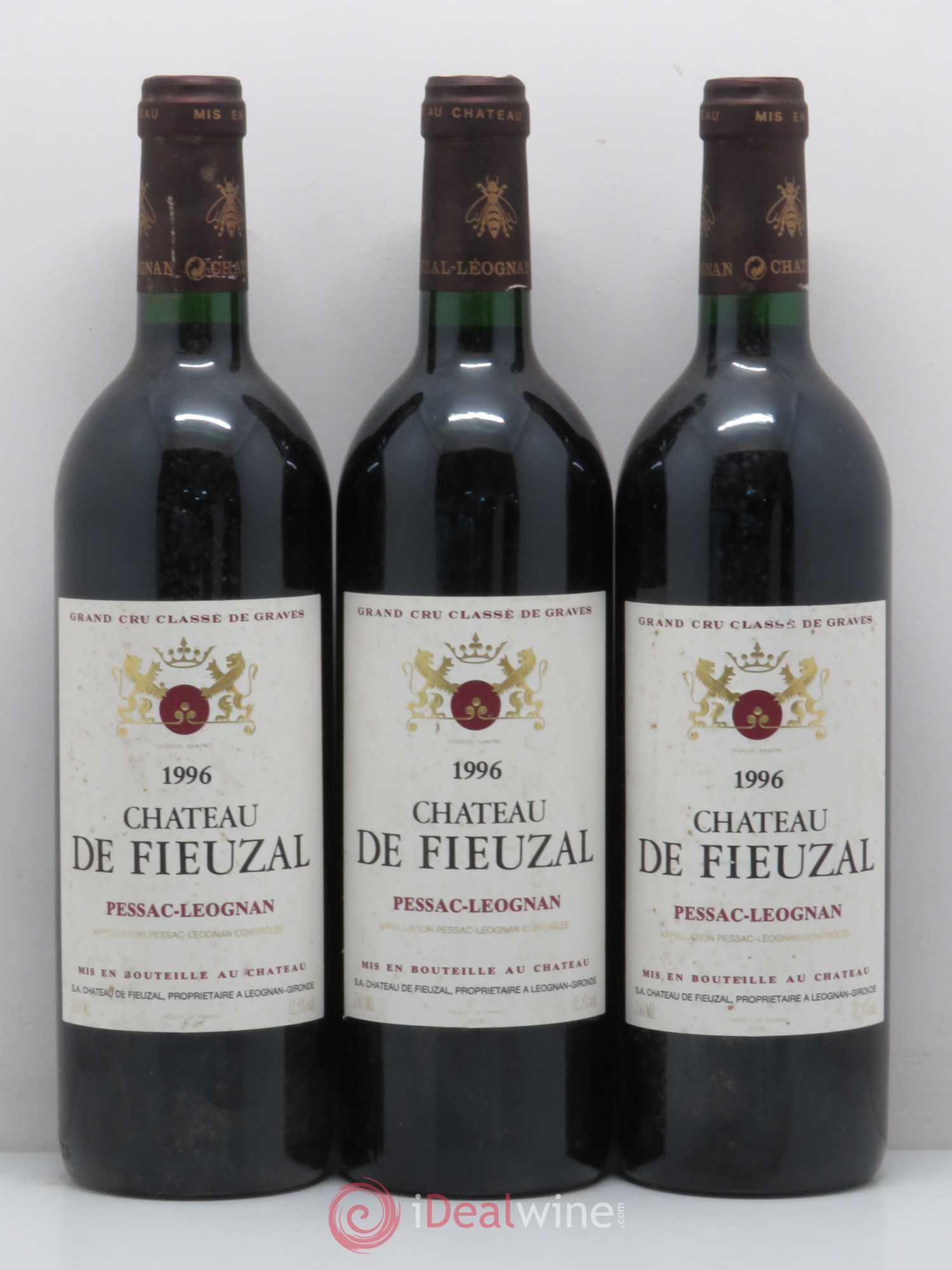 Château de Fieuzal Cru Classé de Graves 1996 - Lot de 3 bouteilles - 0