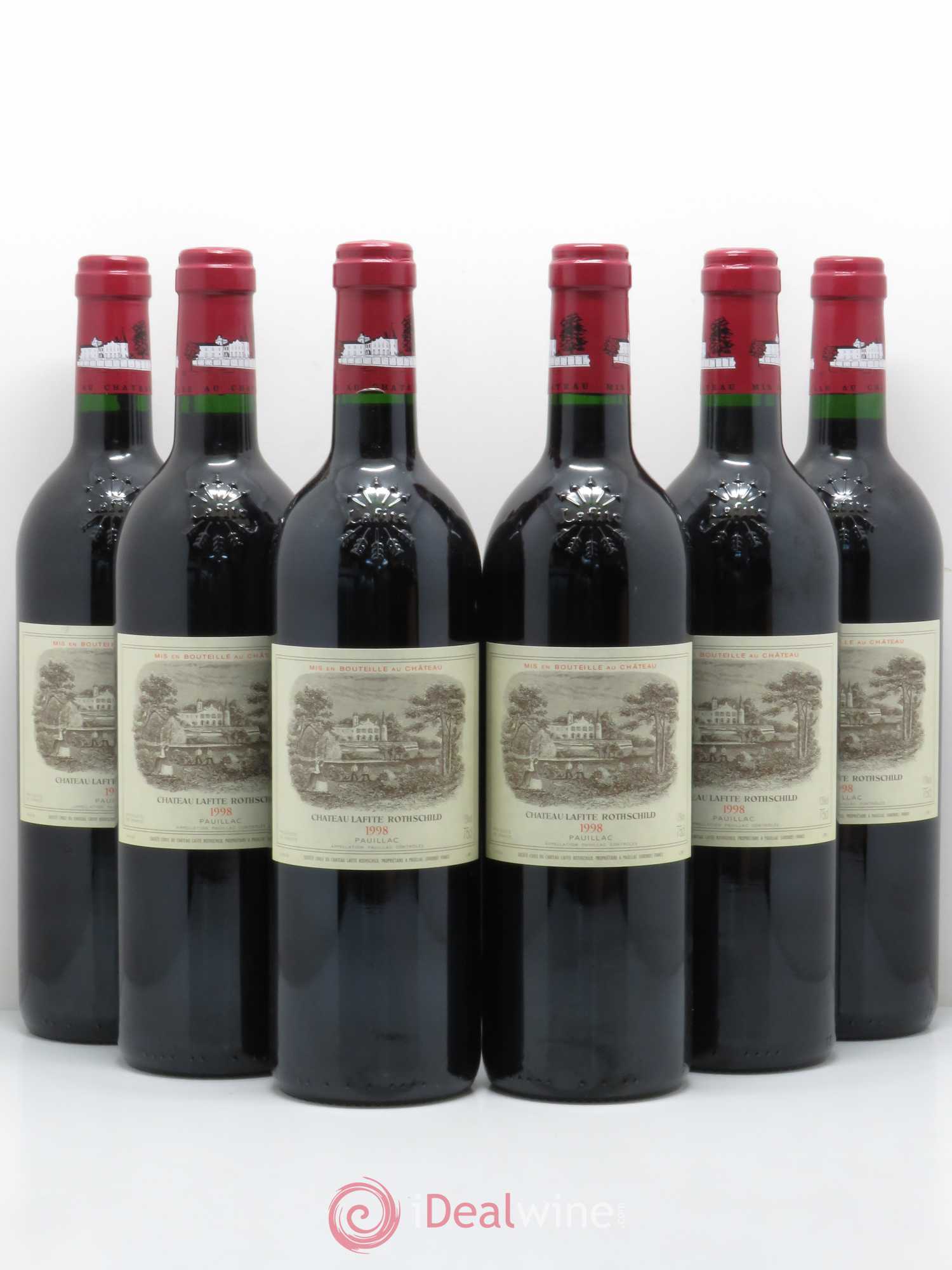 Château Lafite Rothschild 1er Grand Cru Classé 1998 - Lot de 6 bouteilles - 0