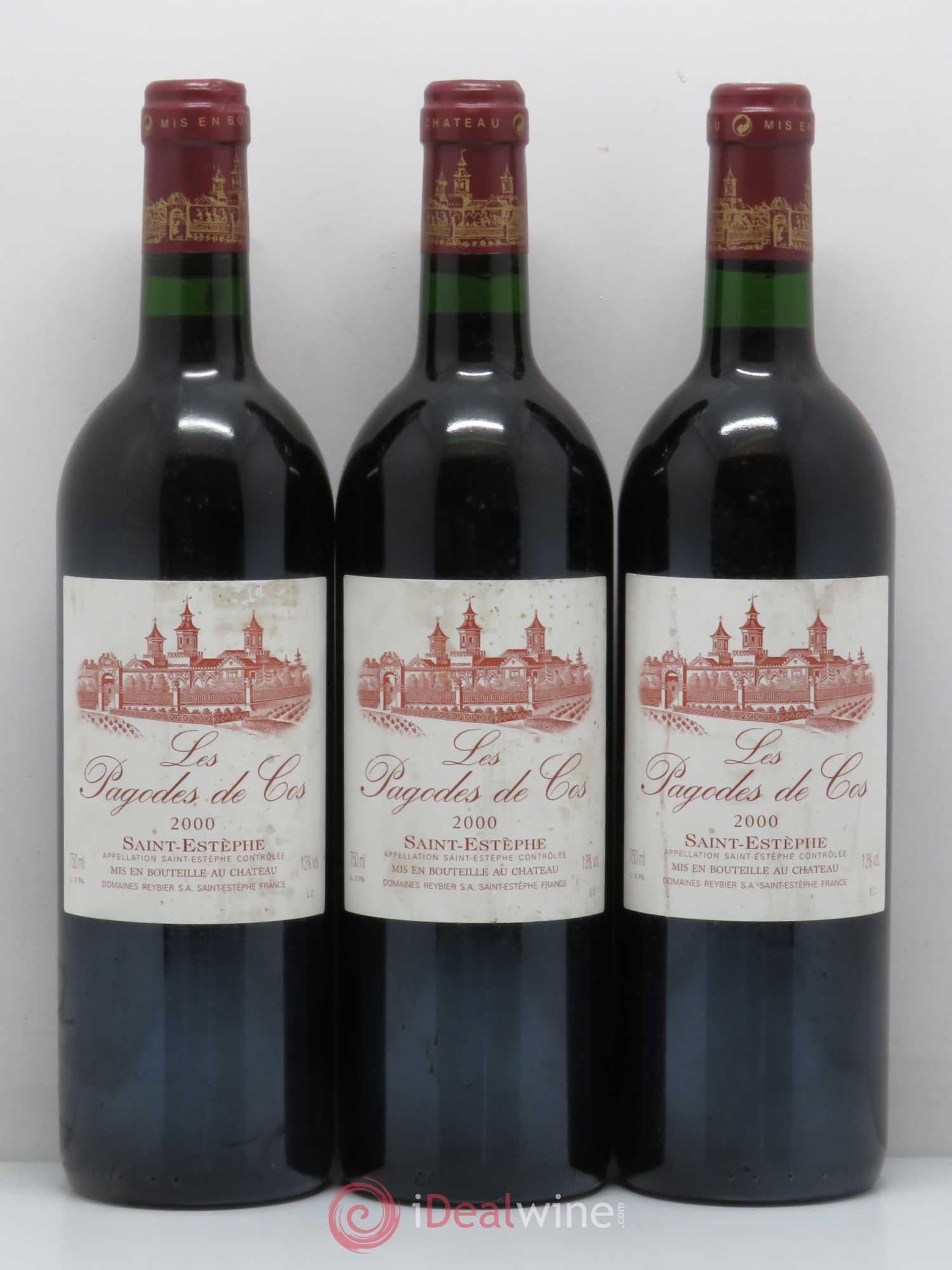 Les Pagodes de Cos Second Vin 2000 - Lot of 3 bottles - 0