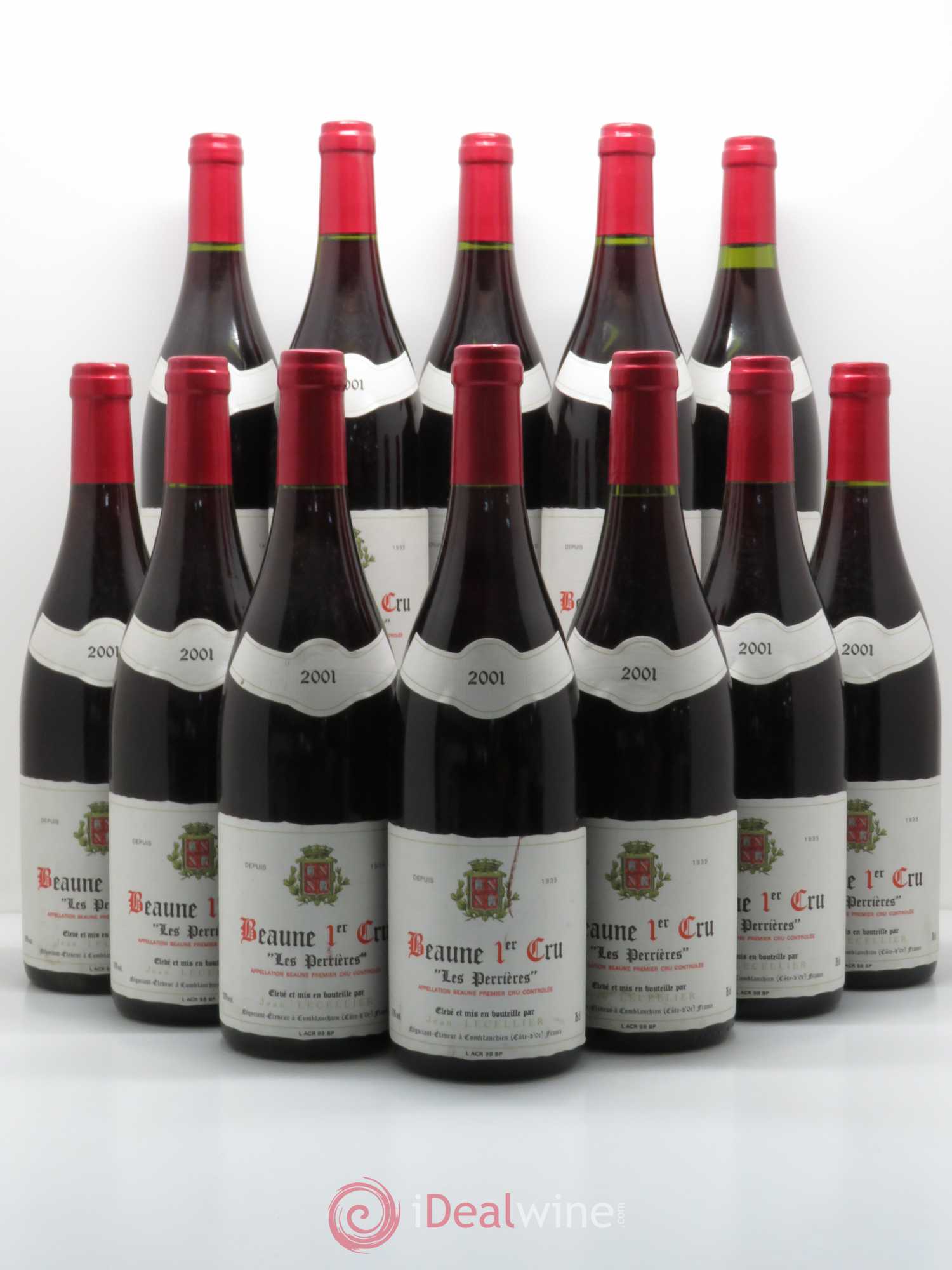 Beaune 1er Cru Perrieres J.Lecellier 2001 - Lot de 12 bouteilles - 0