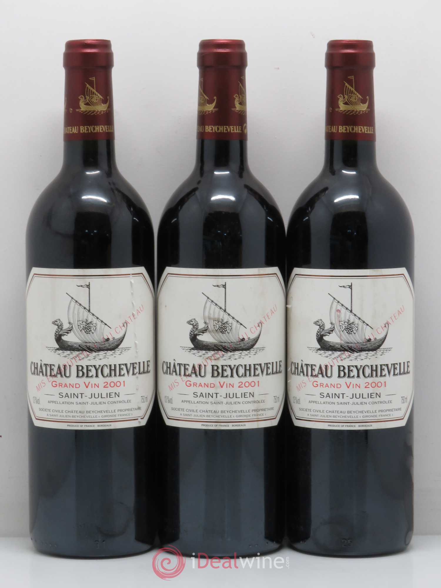 Château Beychevelle 4ème Grand Cru Classé 2001 - Lot de 12 bouteilles - 3