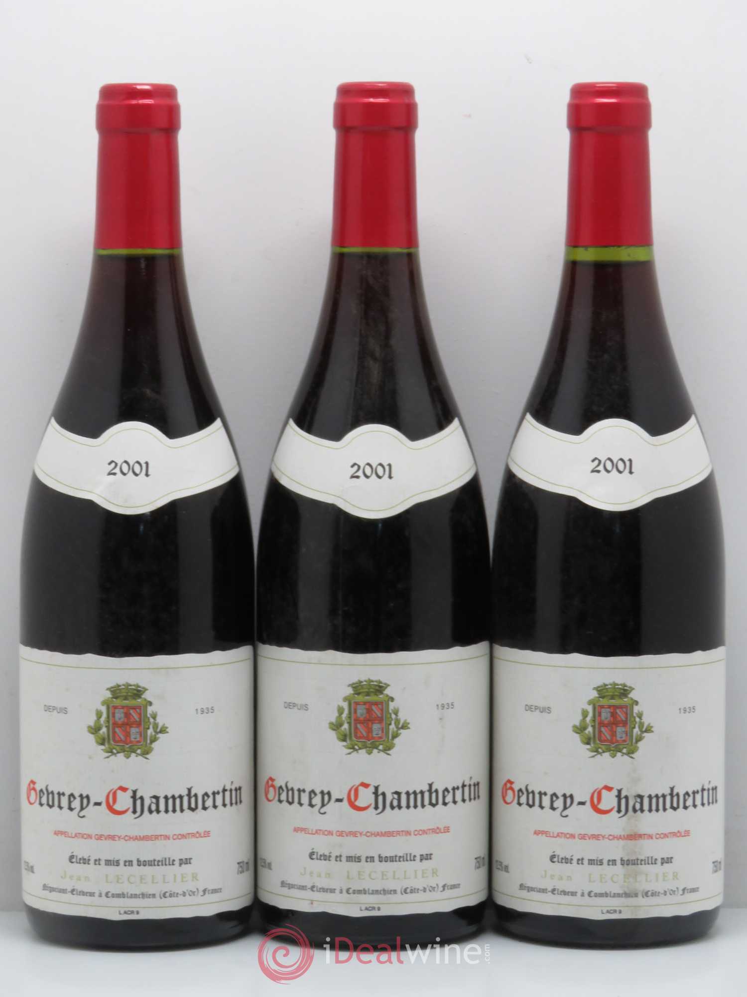 Gevrey-Chambertin J.Lecellier 2001 - Lot de 12 bouteilles - 1