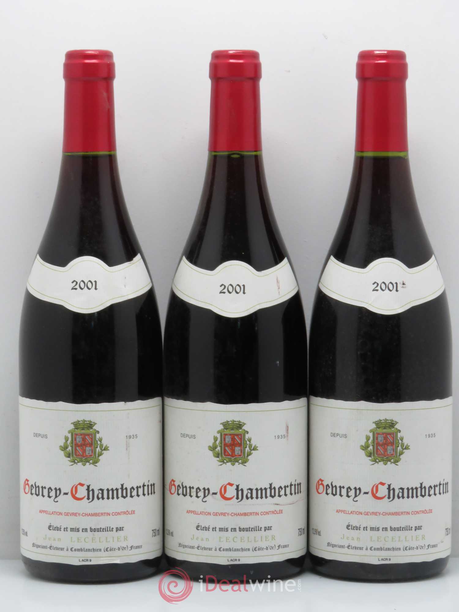Gevrey-Chambertin J.Lecellier 2001 - Lot de 12 bouteilles - 2