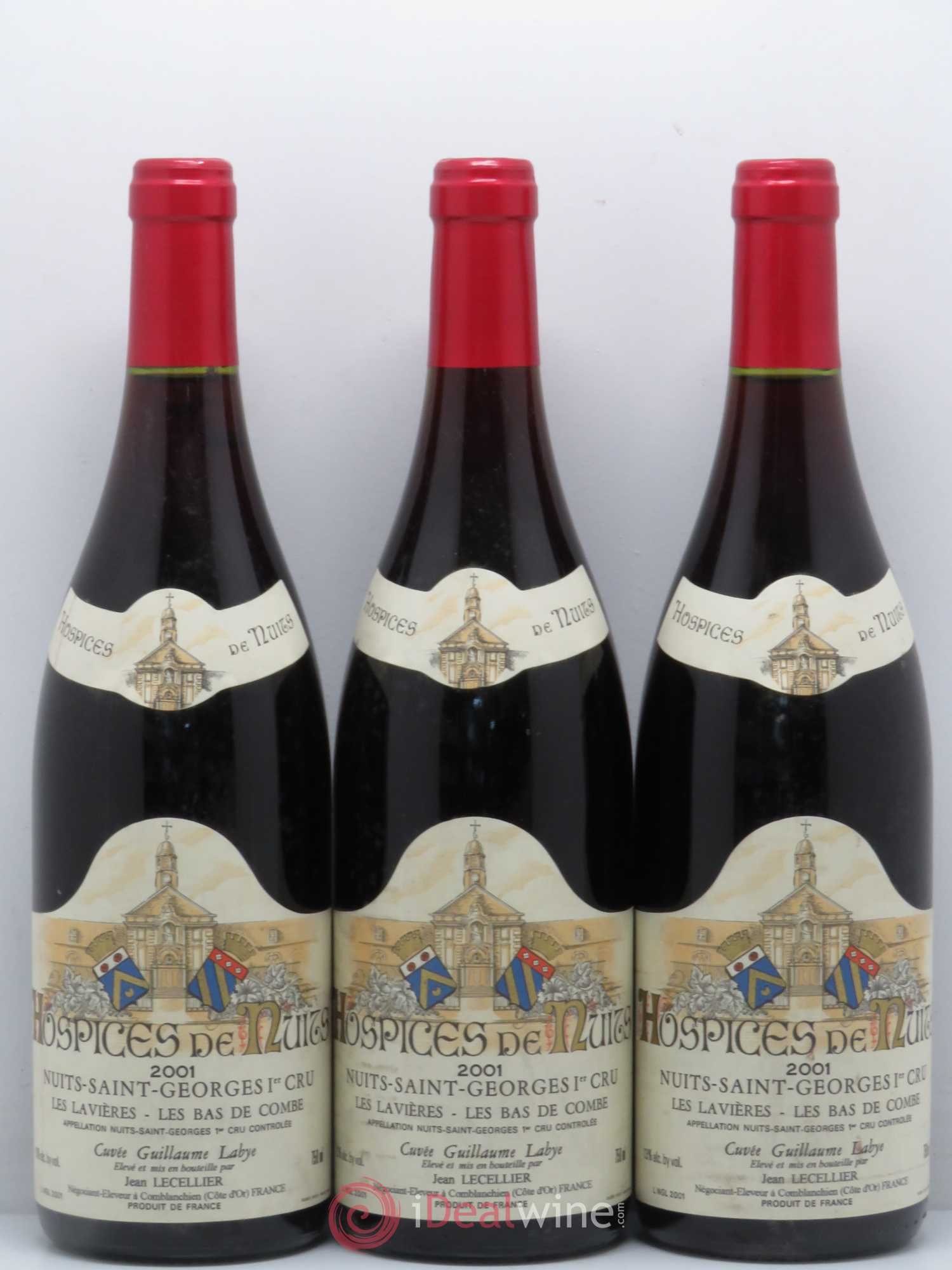 Nuits-Saint-Georges 1er Cru Les Lavieres Les bas de combe cuvée Guillaume Labye Hospices de Nuits Saint Georges 2001 - Posten von 12 Flaschen - 3