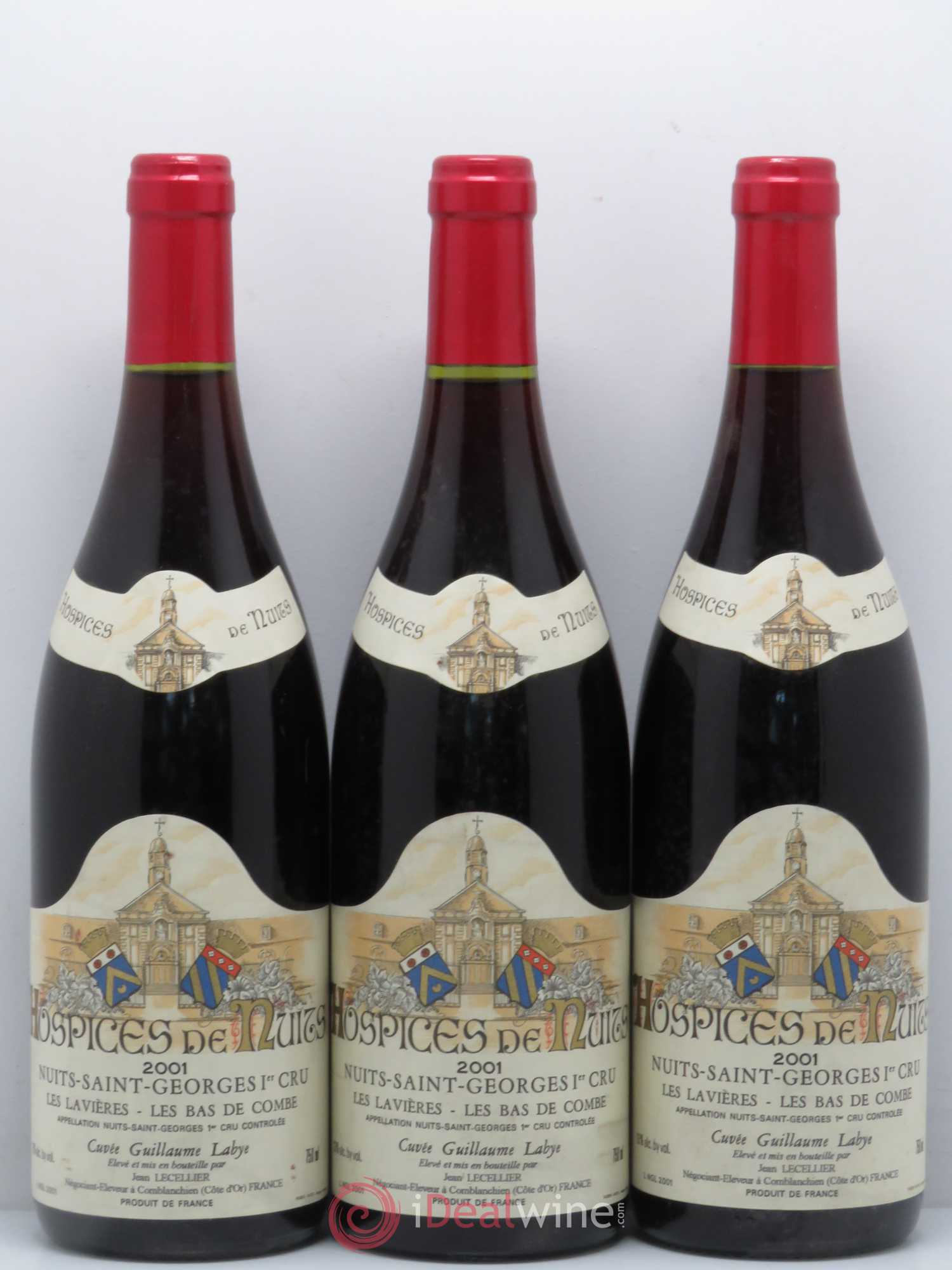 Nuits-Saint-Georges 1er Cru Les Lavieres Les bas de combe cuvée Guillaume Labye Hospices de Nuits Saint Georges 2001 - Posten von 12 Flaschen - 4